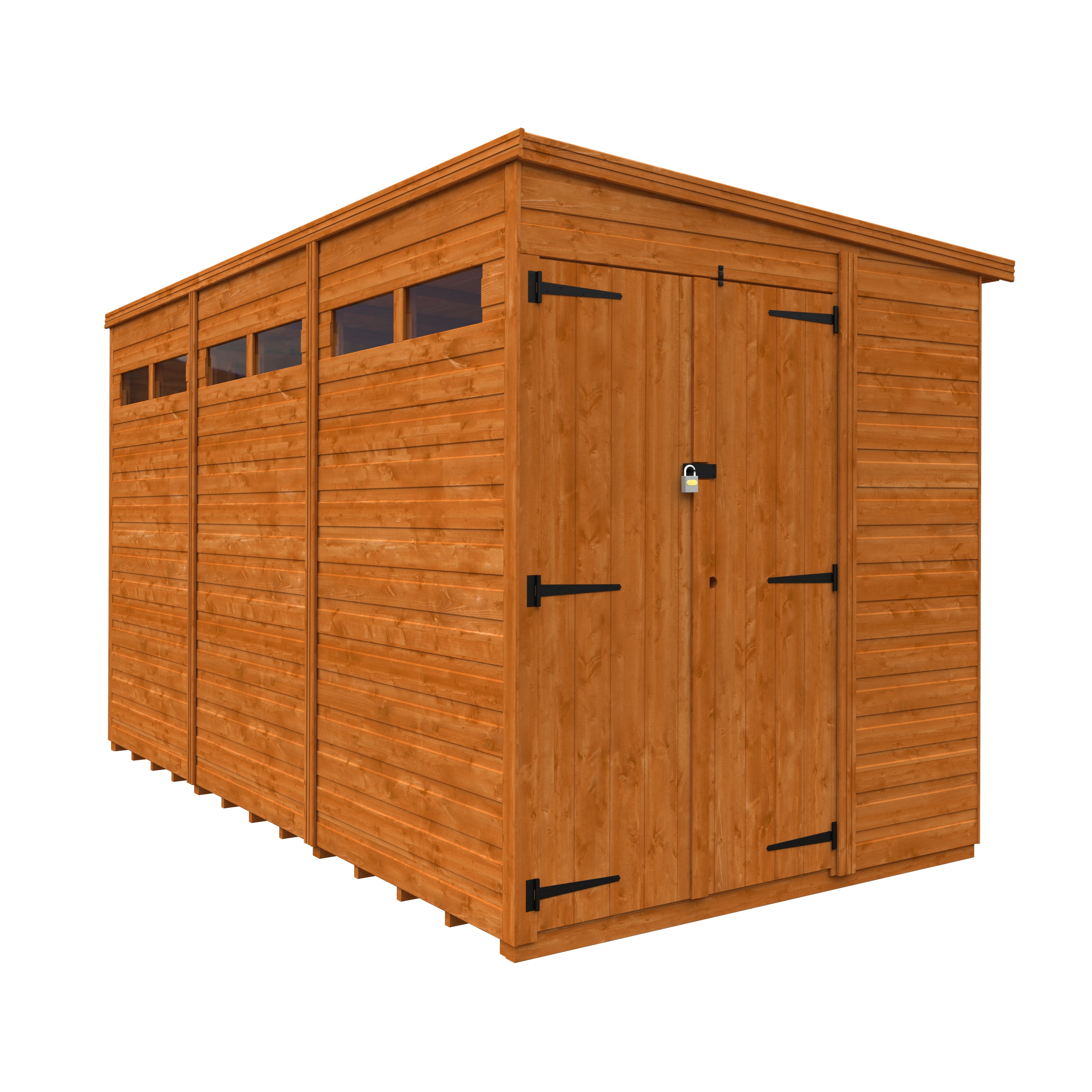 Flex Pent Security Double Door Garden Sheds