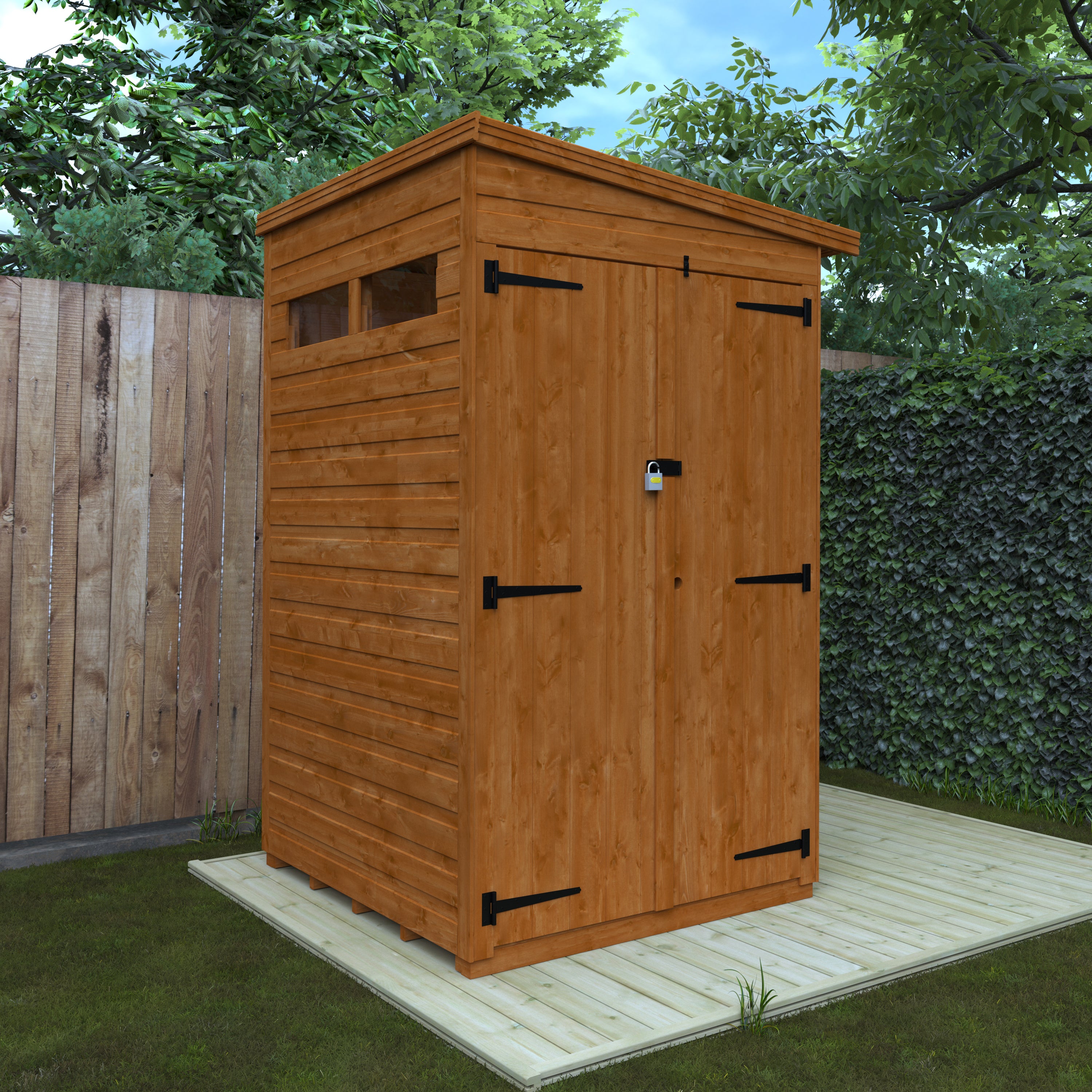 Flex Pent Security Double Door Garden Sheds