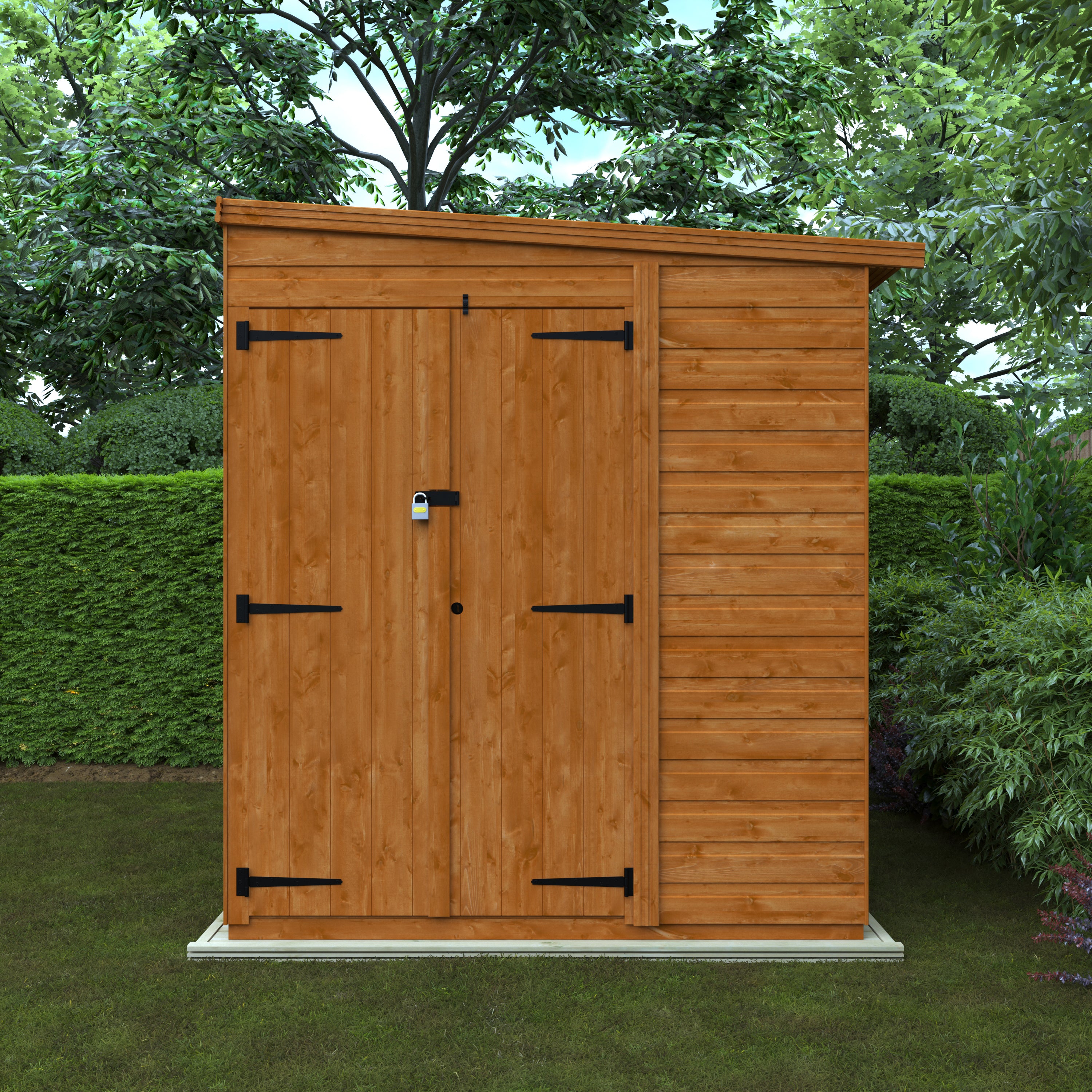 Flex Pent Security Double Door Garden Sheds