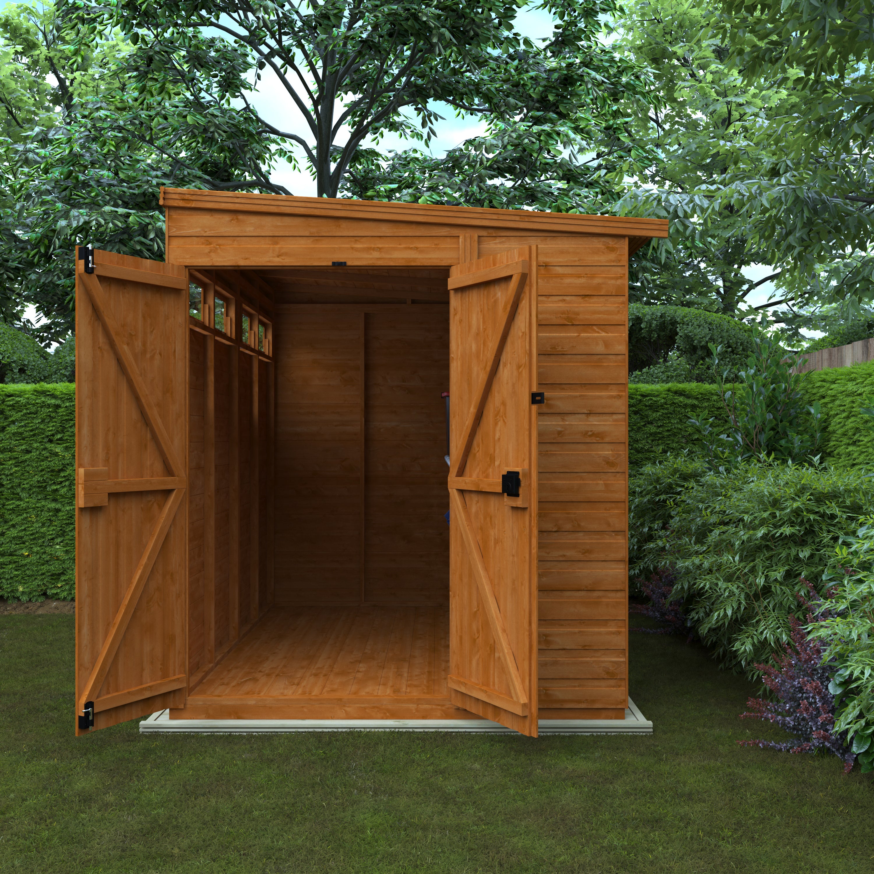 Flex Pent Security Double Door Garden Sheds