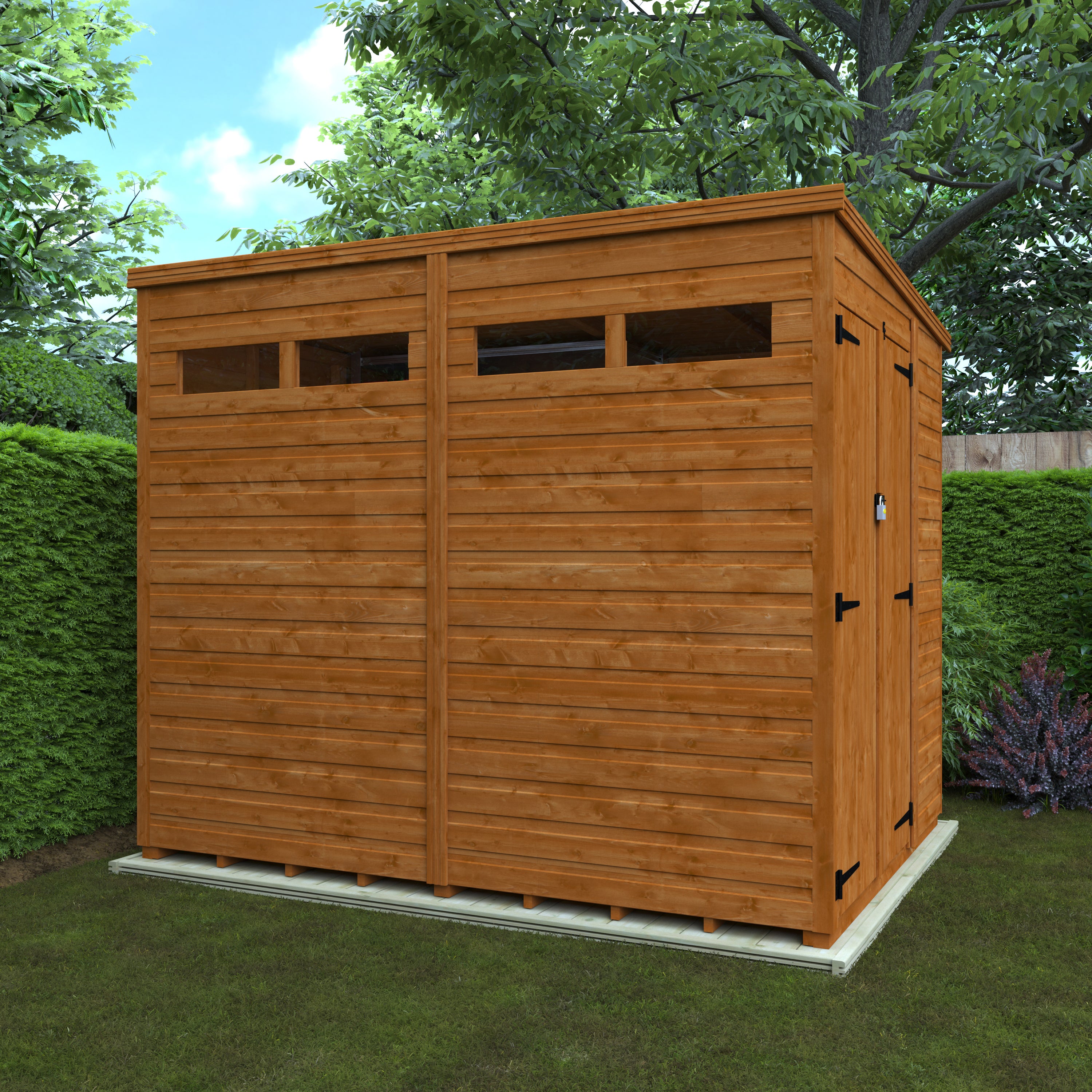 Flex Pent Security Double Door Garden Sheds