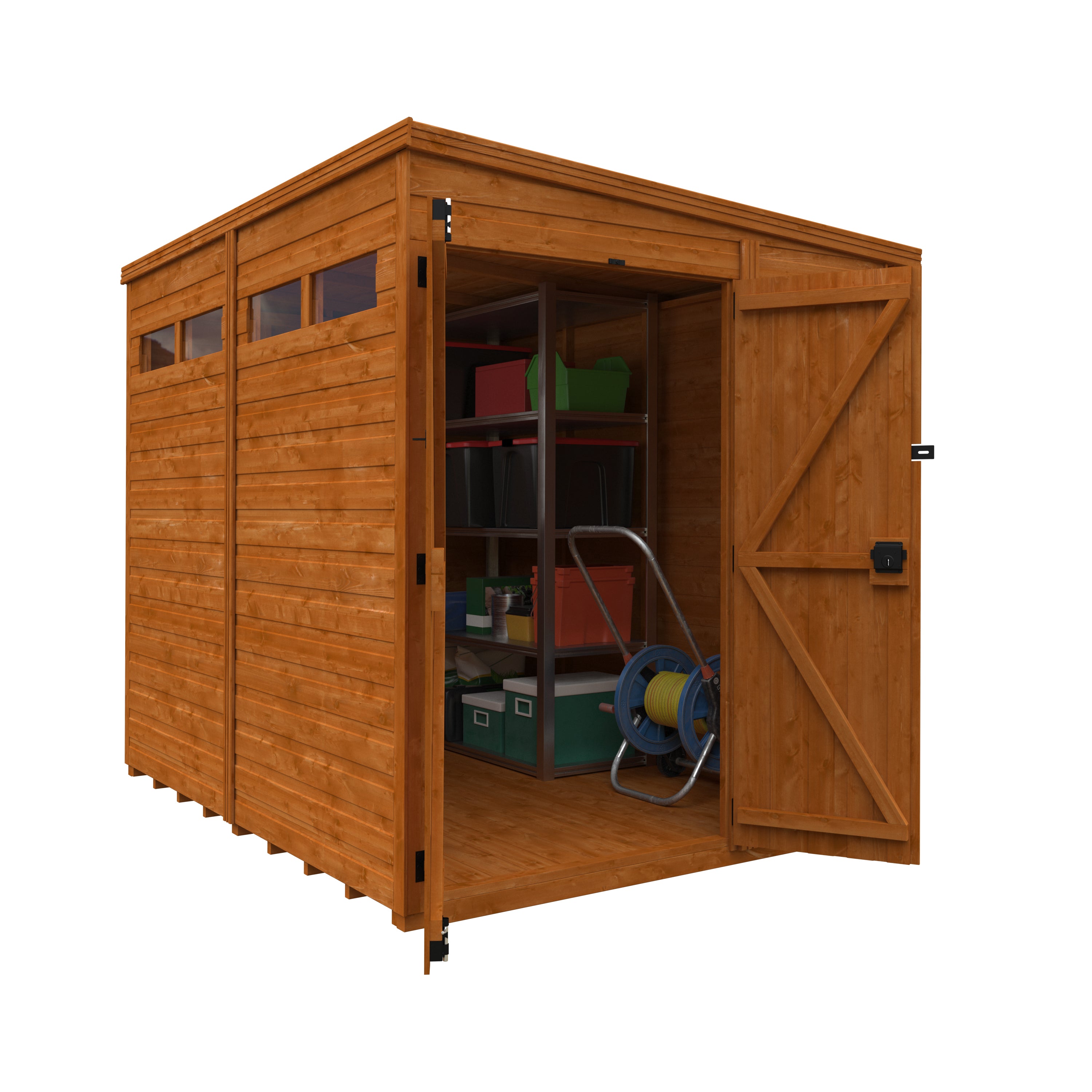 Flex Pent Security Double Door Garden Sheds