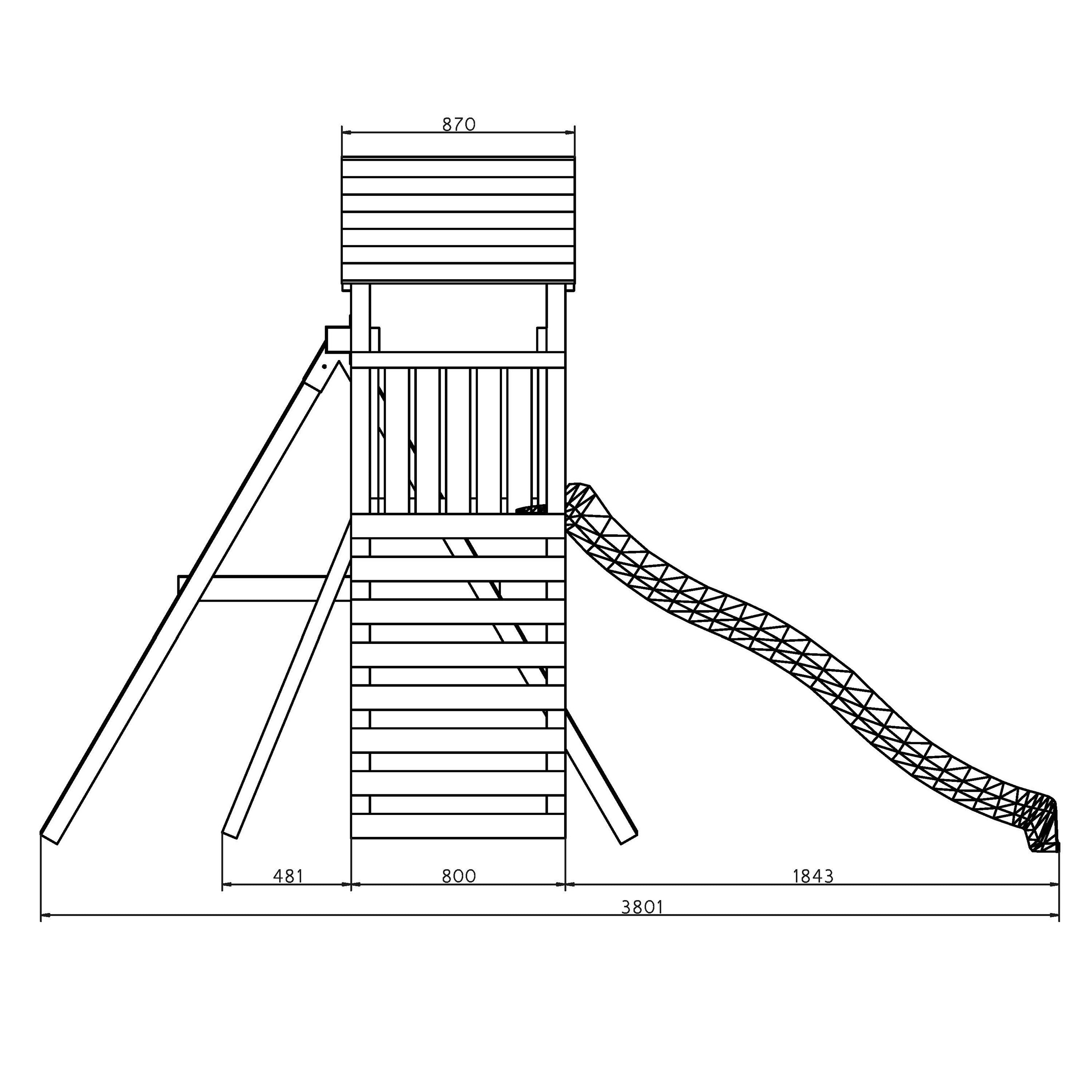 Gaia Premium Wooden Play Tower | Outdoor Kids Climbing Frame