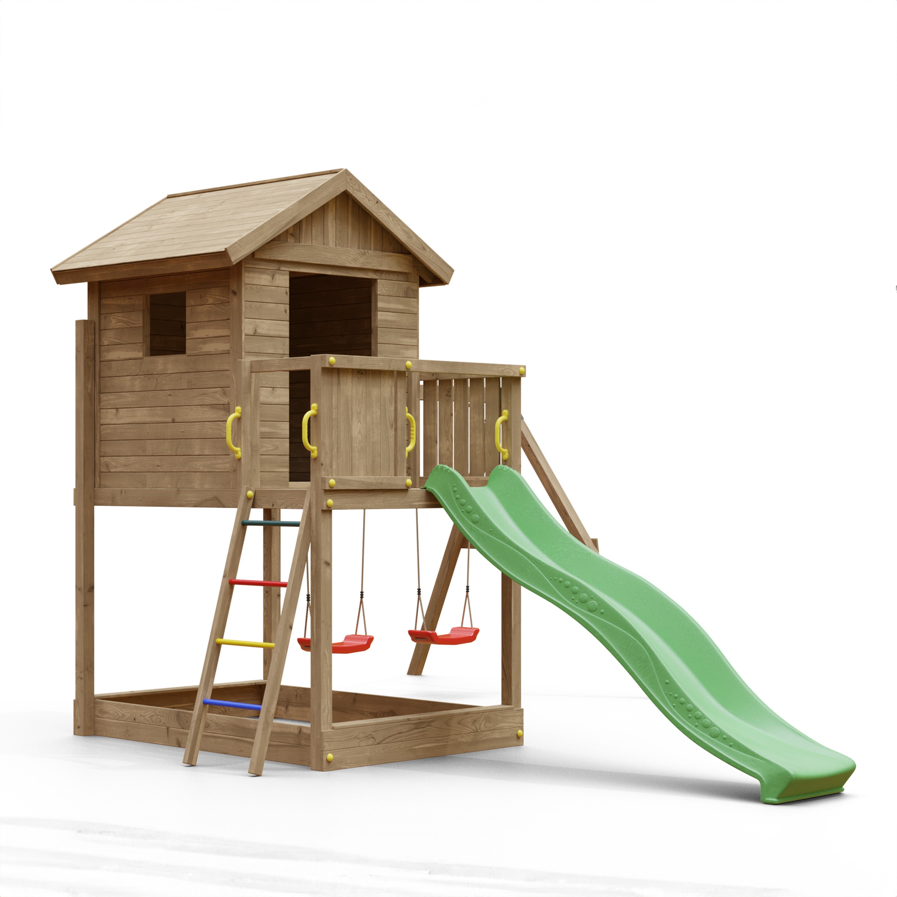 Galaxy Premium Wooden Play Tower | Outdoor Kids Climbing Frame