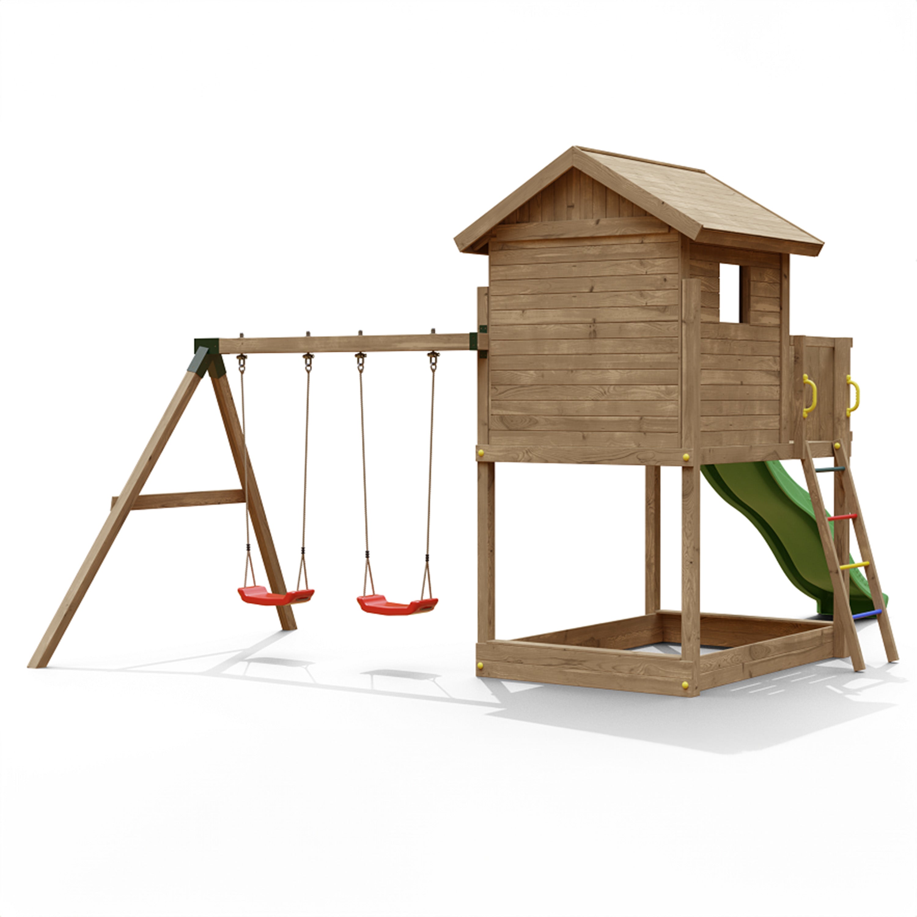 Galaxy Premium Wooden Play Tower | Outdoor Kids Climbing Frame