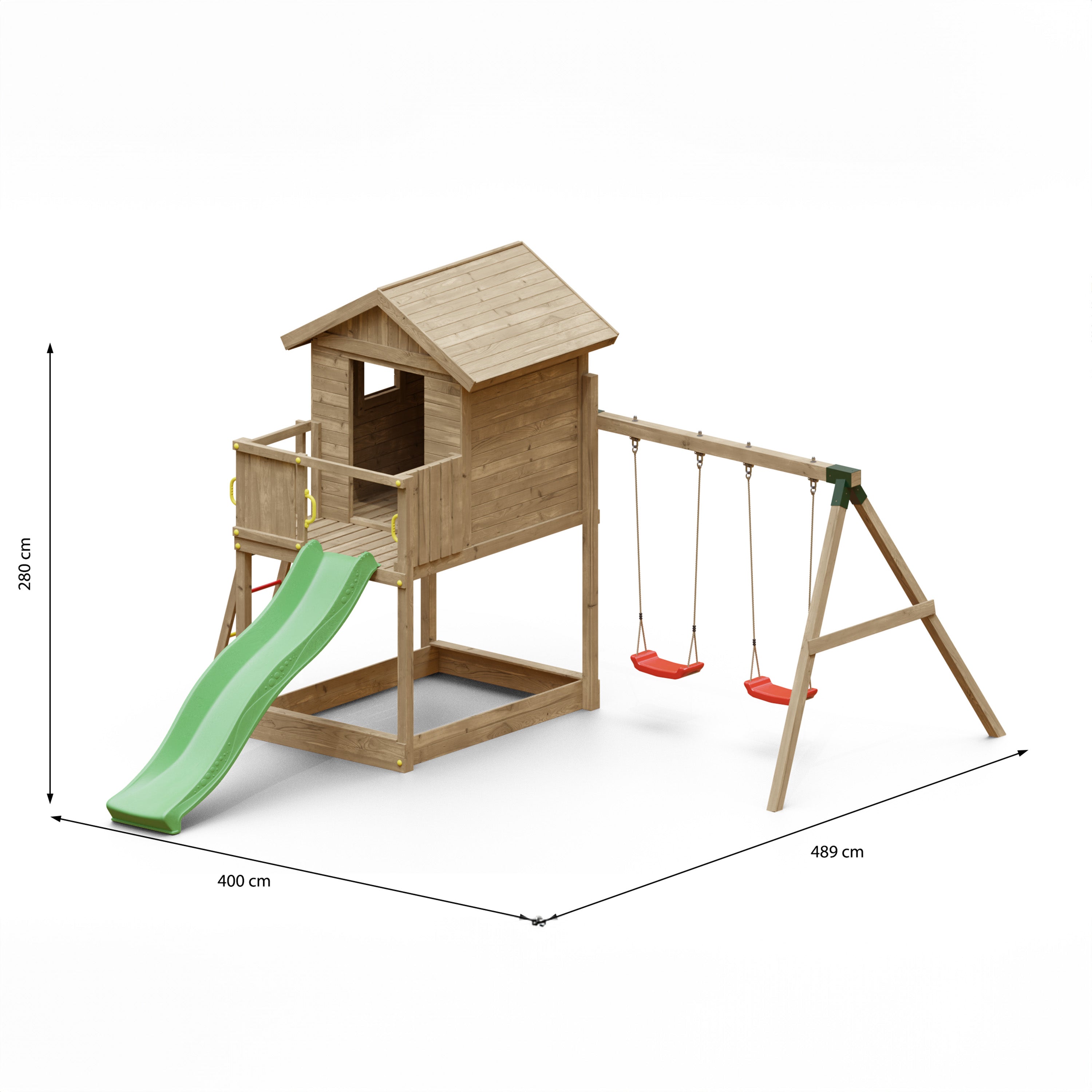 Galaxy Premium Wooden Play Tower | Outdoor Kids Climbing Frame