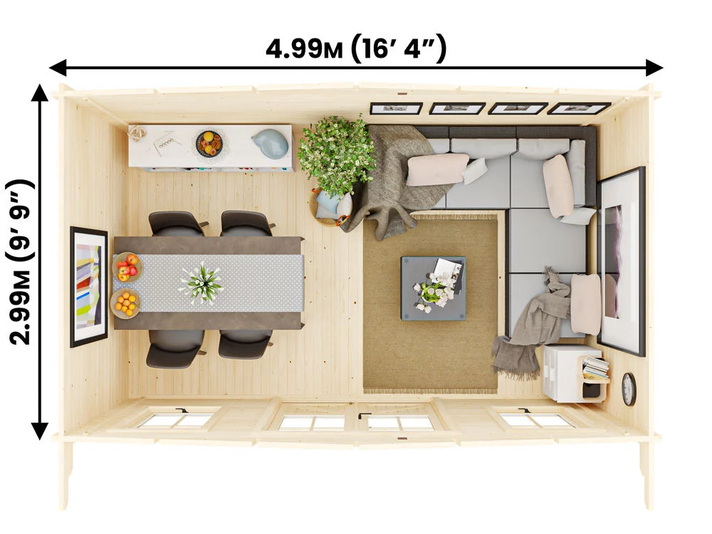 The Hawks Perch 19mm Log Cabin