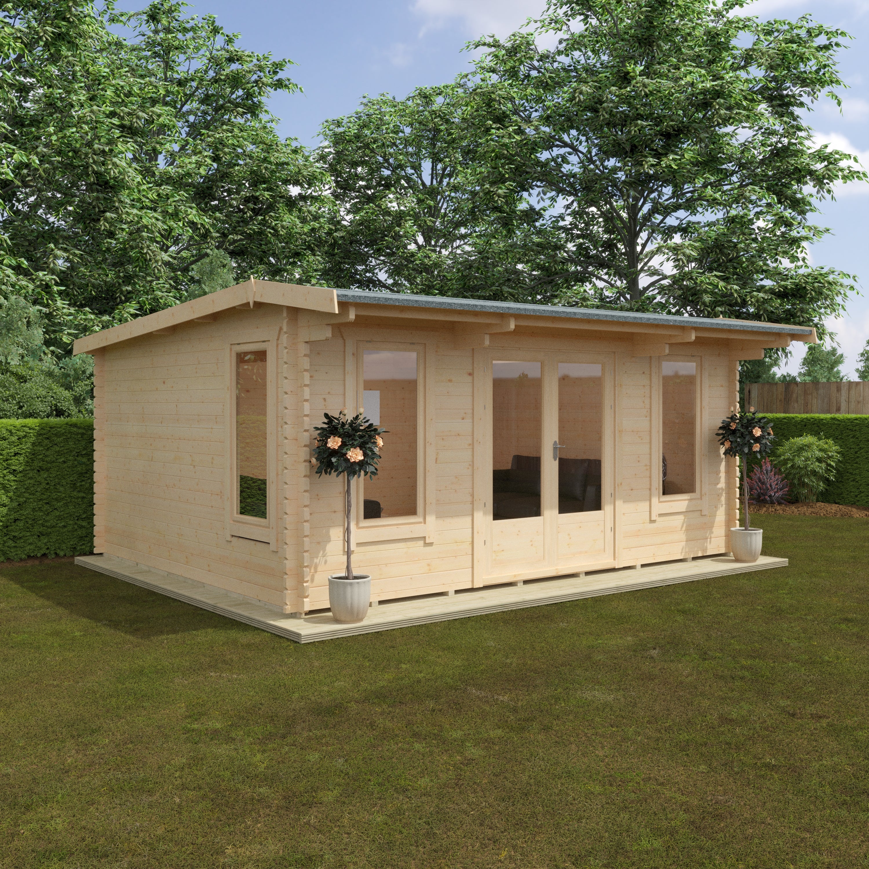 THE JACOB 44mm Log Cabin