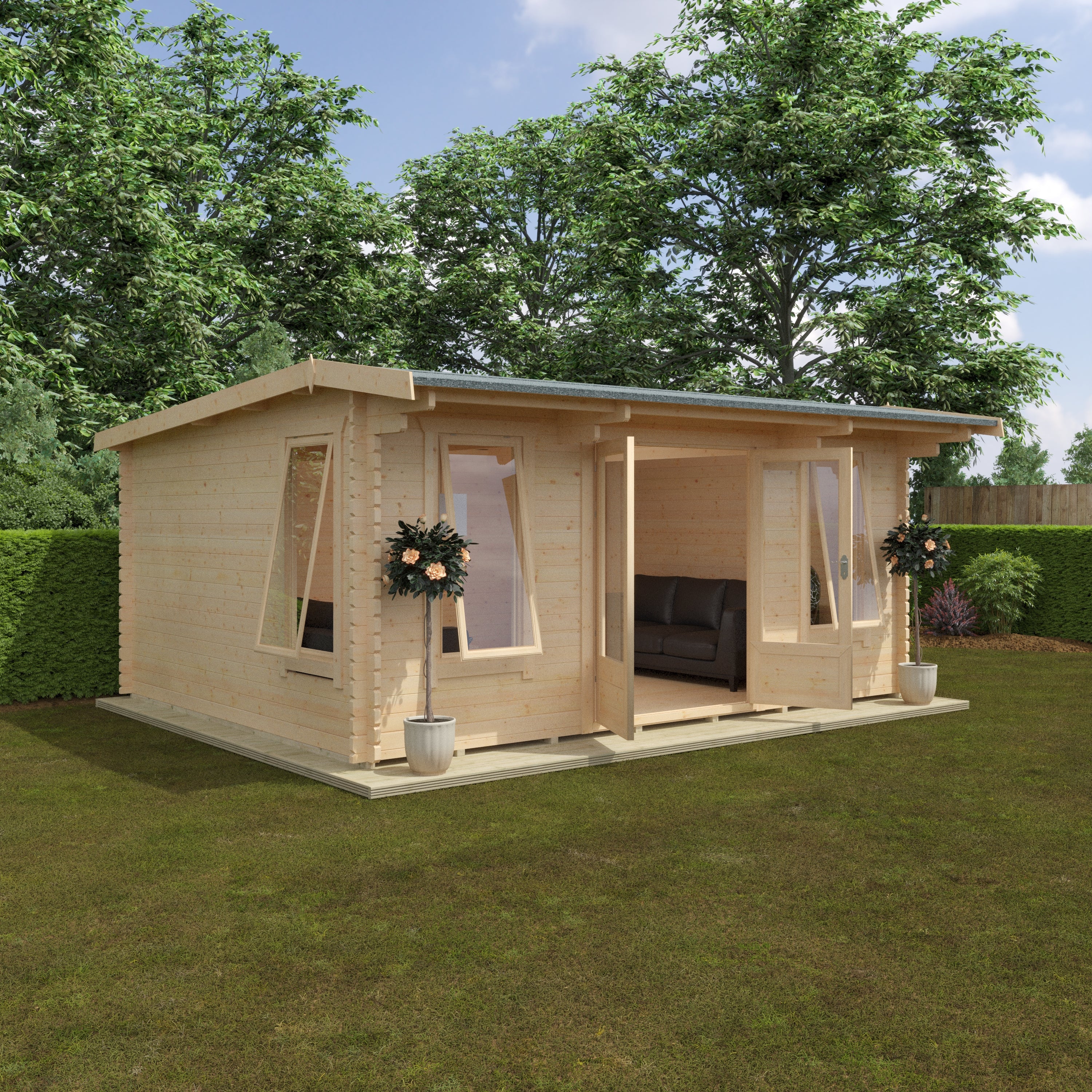 THE JACOB 44mm Log Cabin