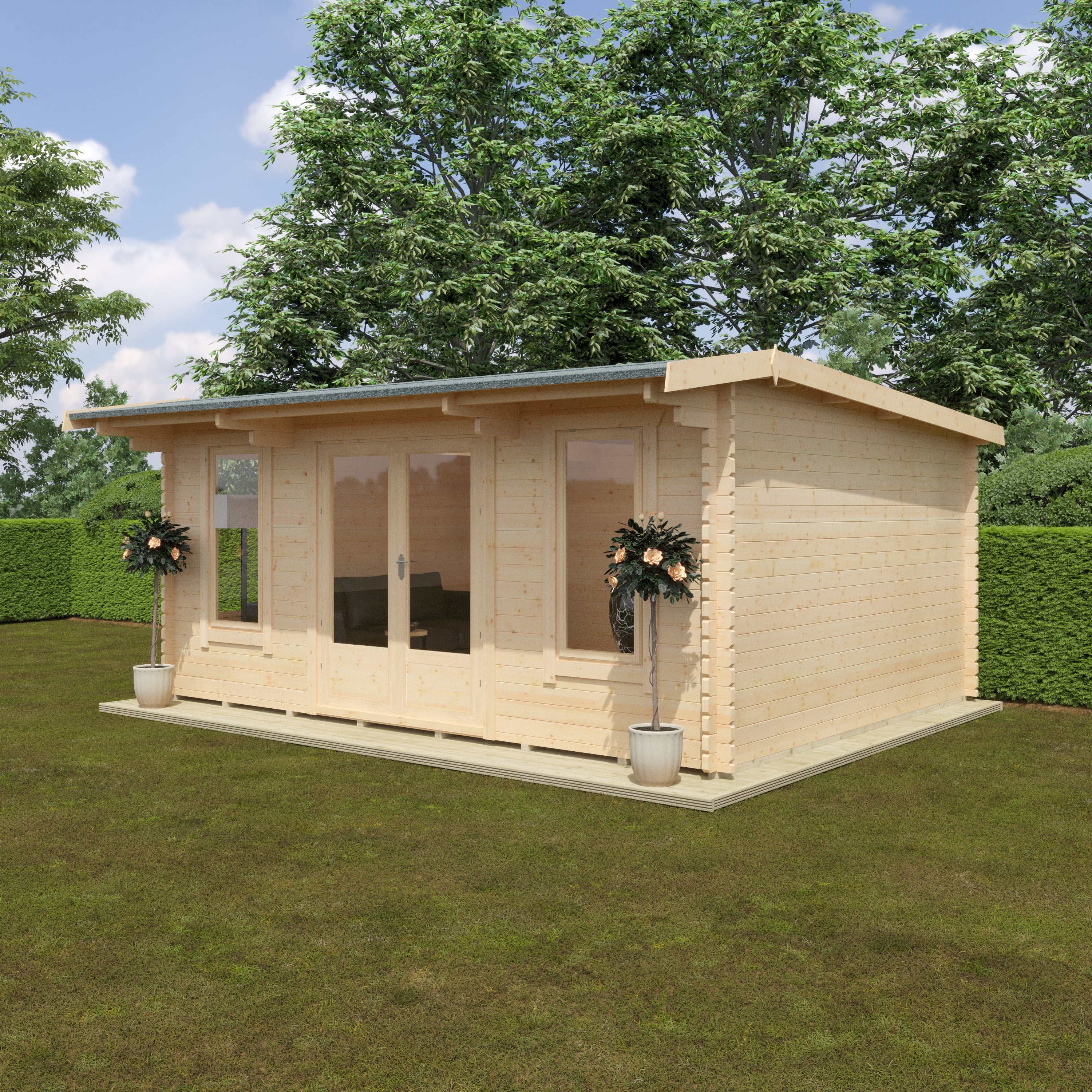 THE JACOB 44mm Log Cabin