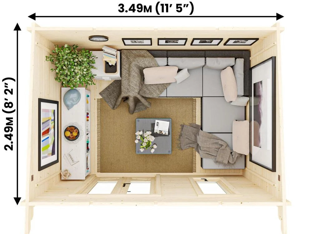 The Lynx Lair 19mm Log Cabin