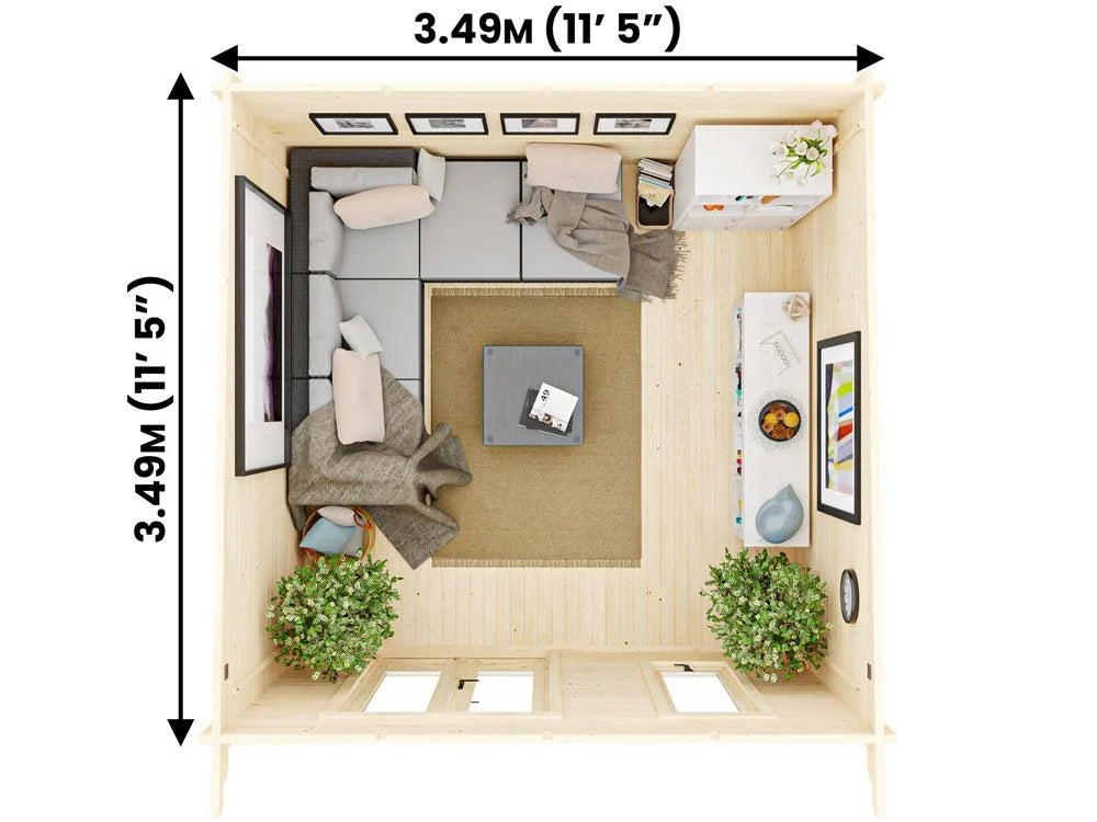 The Lynx Lair 19mm Log Cabin