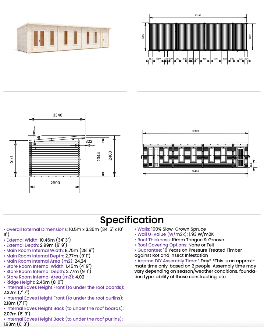 The Monkey Multiroom 19mm Log Cabin