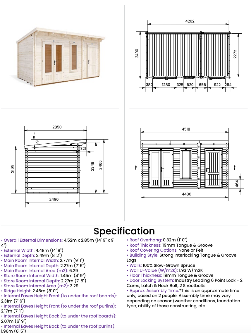 The Monkey Multiroom 19mm Log Cabin