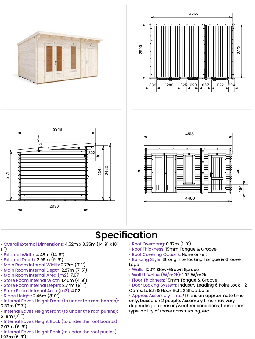 The Monkey Multiroom 19mm Log Cabin
