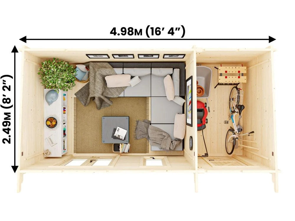 The Monkey Multiroom 19mm Log Cabin