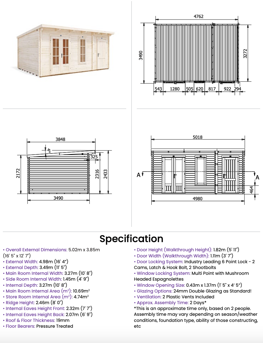The Monkey Multiroom 19mm Log Cabin
