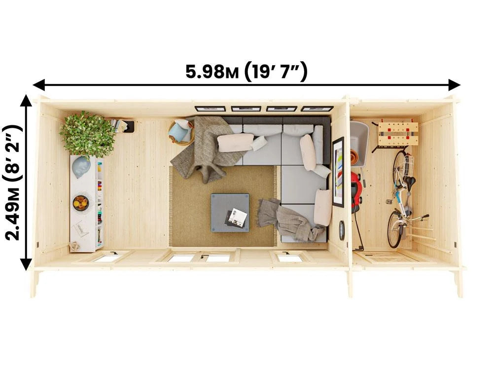 The Monkey Multiroom 19mm Log Cabin