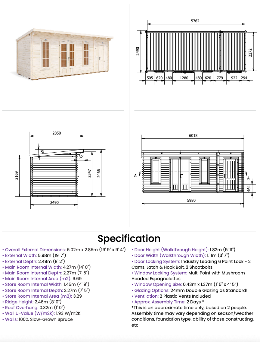 The Monkey Multiroom 19mm Log Cabin