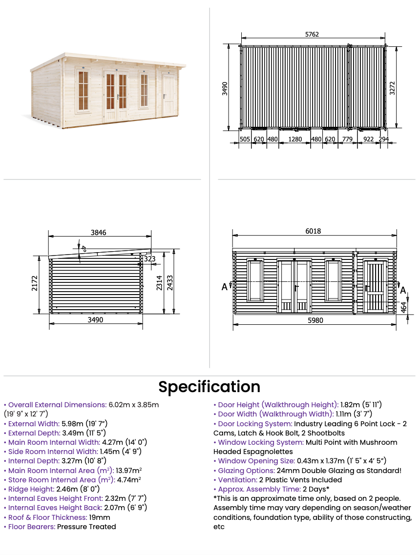 The Monkey Multiroom 19mm Log Cabin