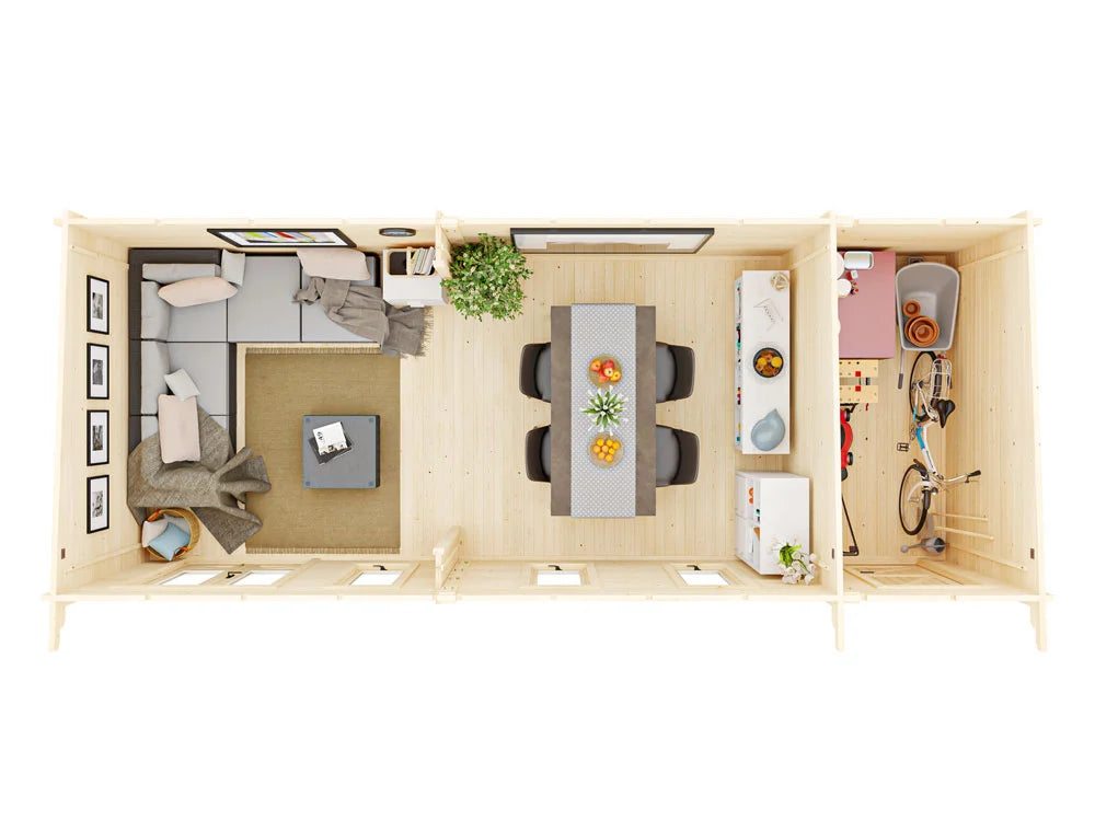 The Monkey Multiroom 19mm Log Cabin
