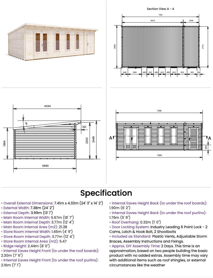 The Monkey Multiroom 19mm Log Cabin