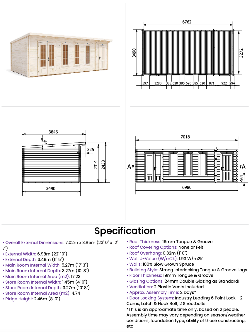 The Monkey Multiroom 19mm Log Cabin