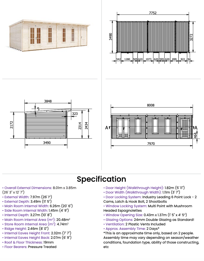The Monkey Multiroom 19mm Log Cabin