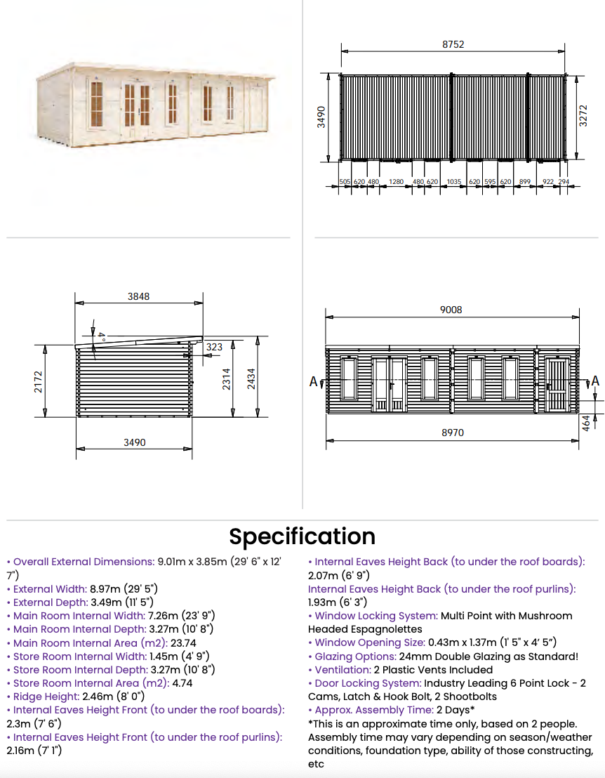 The Monkey Multiroom 19mm Log Cabin