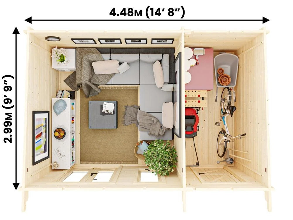 The Monkey Multiroom 19mm Log Cabin