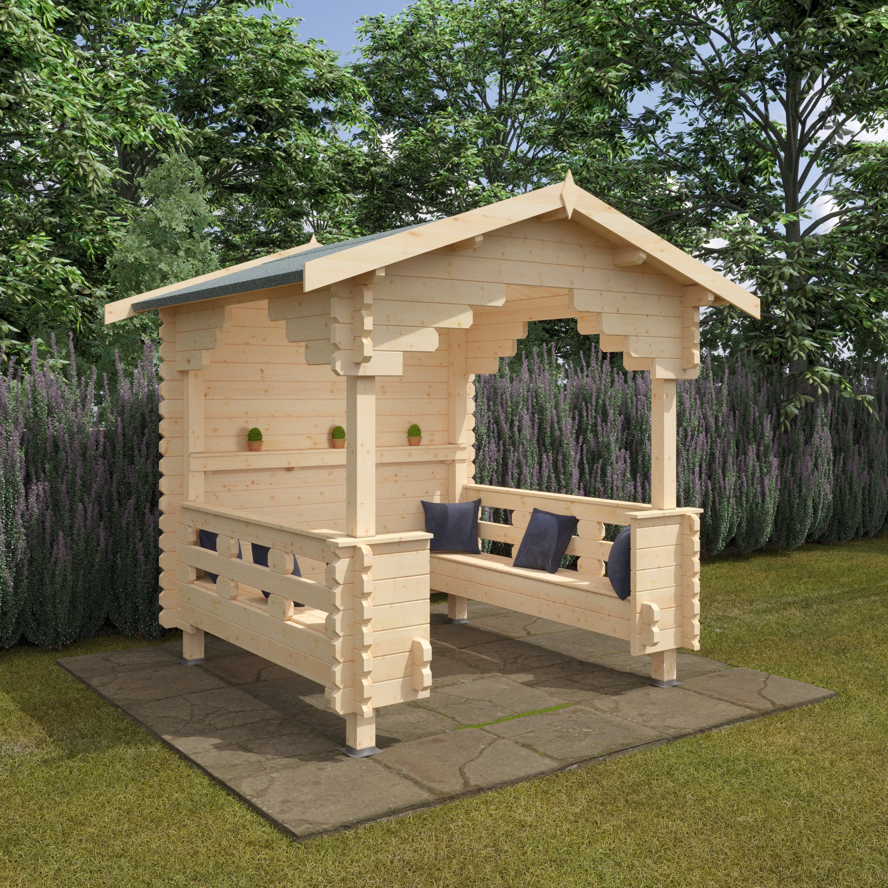 THE OUTDOOR SHELTER 44mm Log Cabins