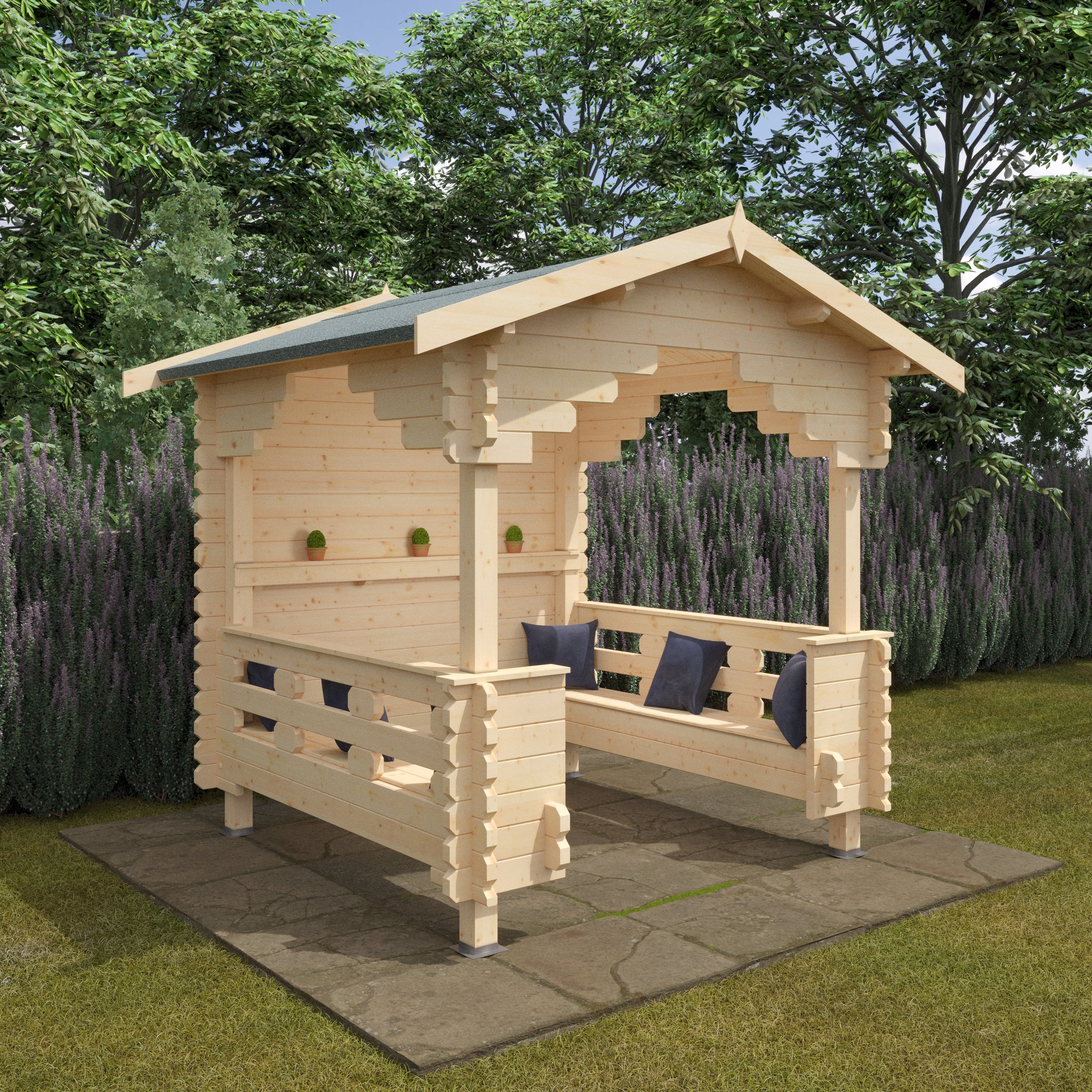 THE OUTDOOR SHELTER 44mm Log Cabins