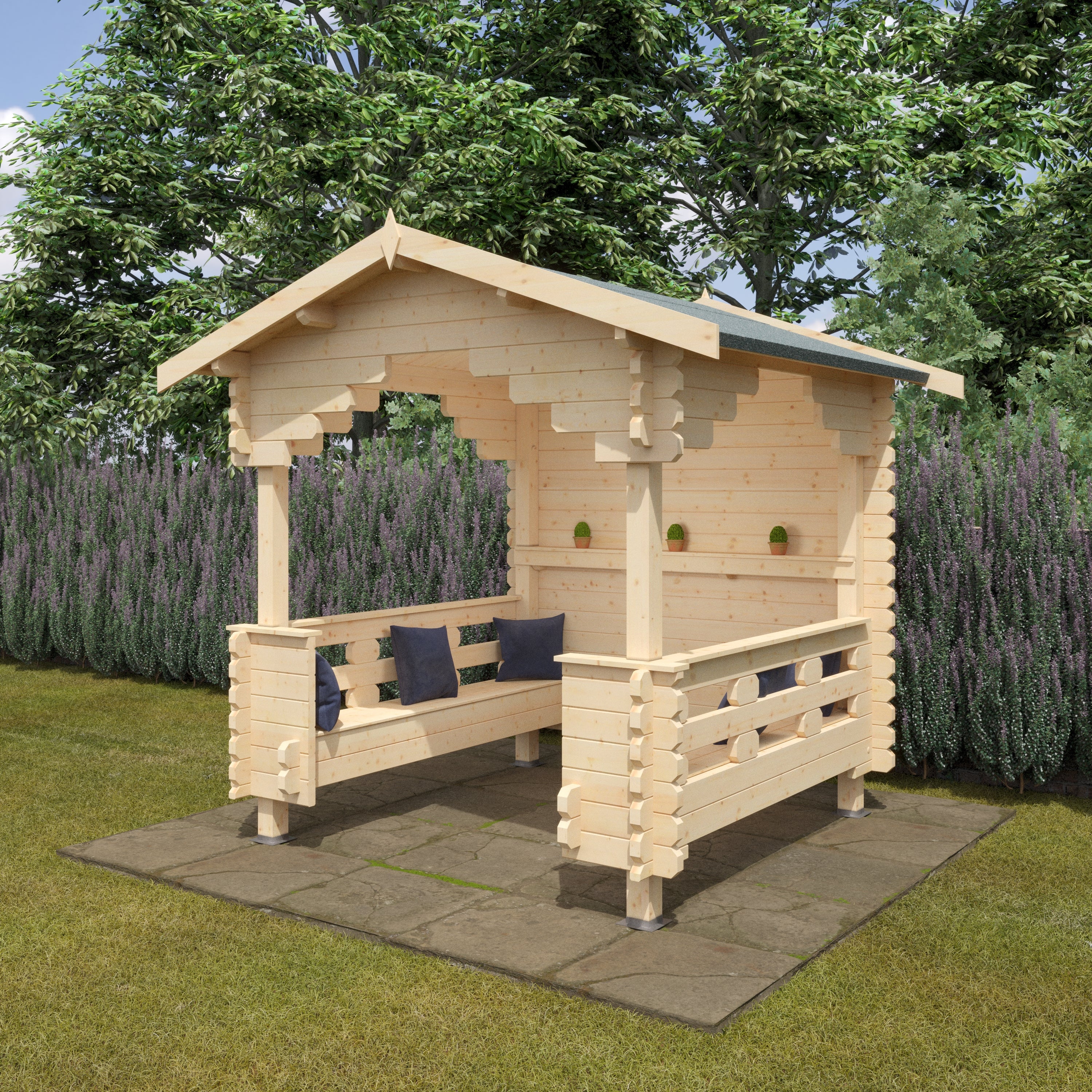 THE OUTDOOR SHELTER 44mm Log Cabins