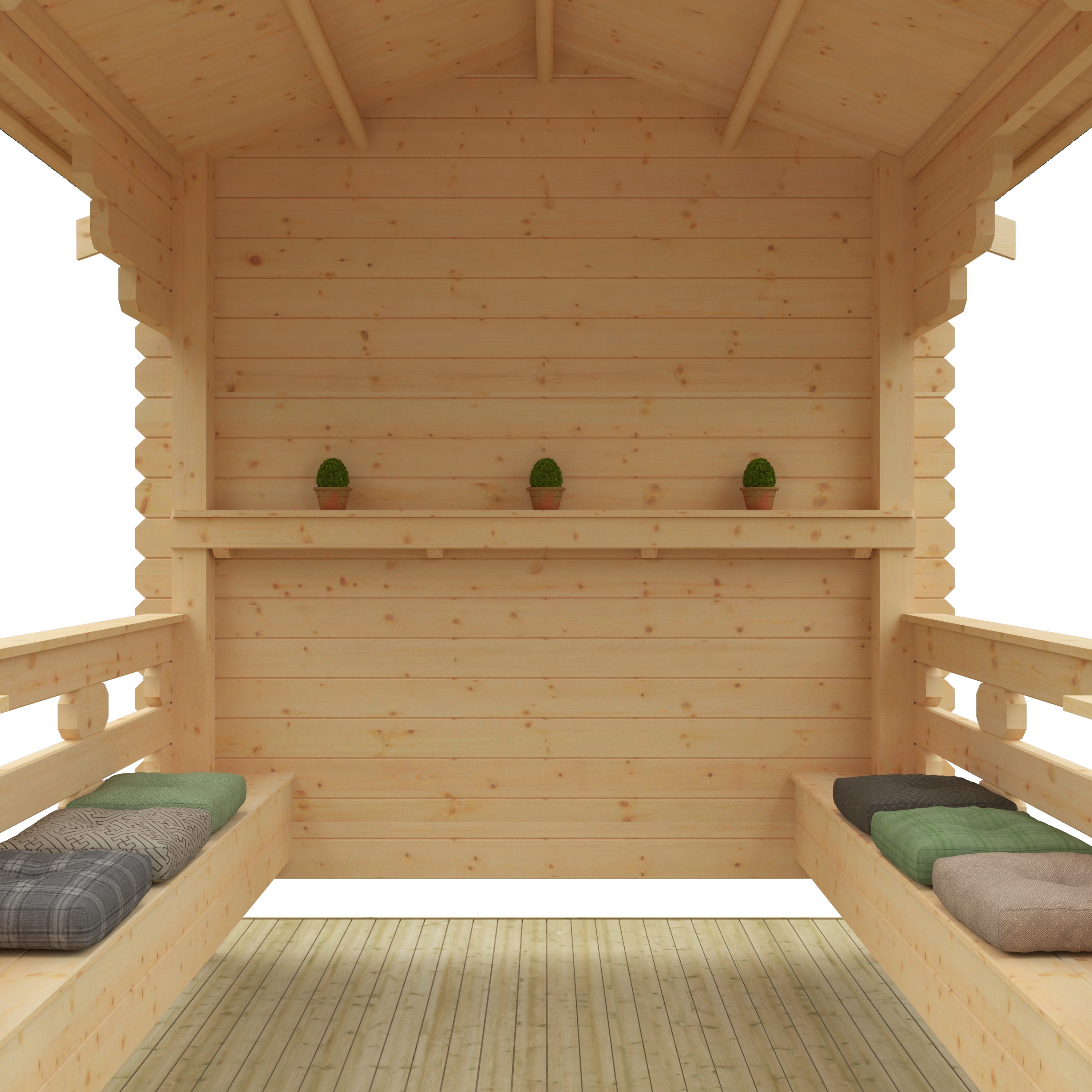 THE OUTDOOR SHELTER 44mm Log Cabins