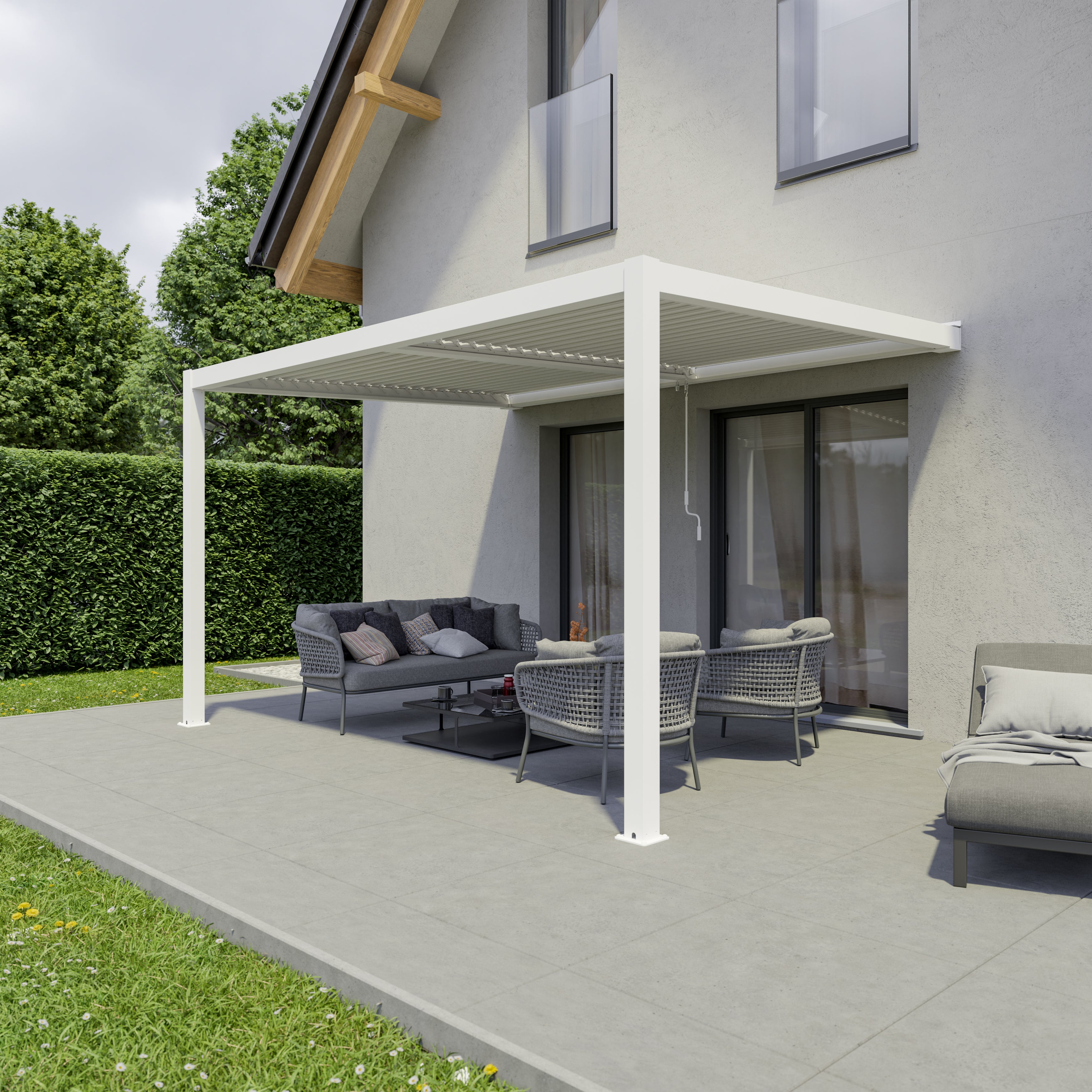 Wall-Mounted Aluminium Pergola