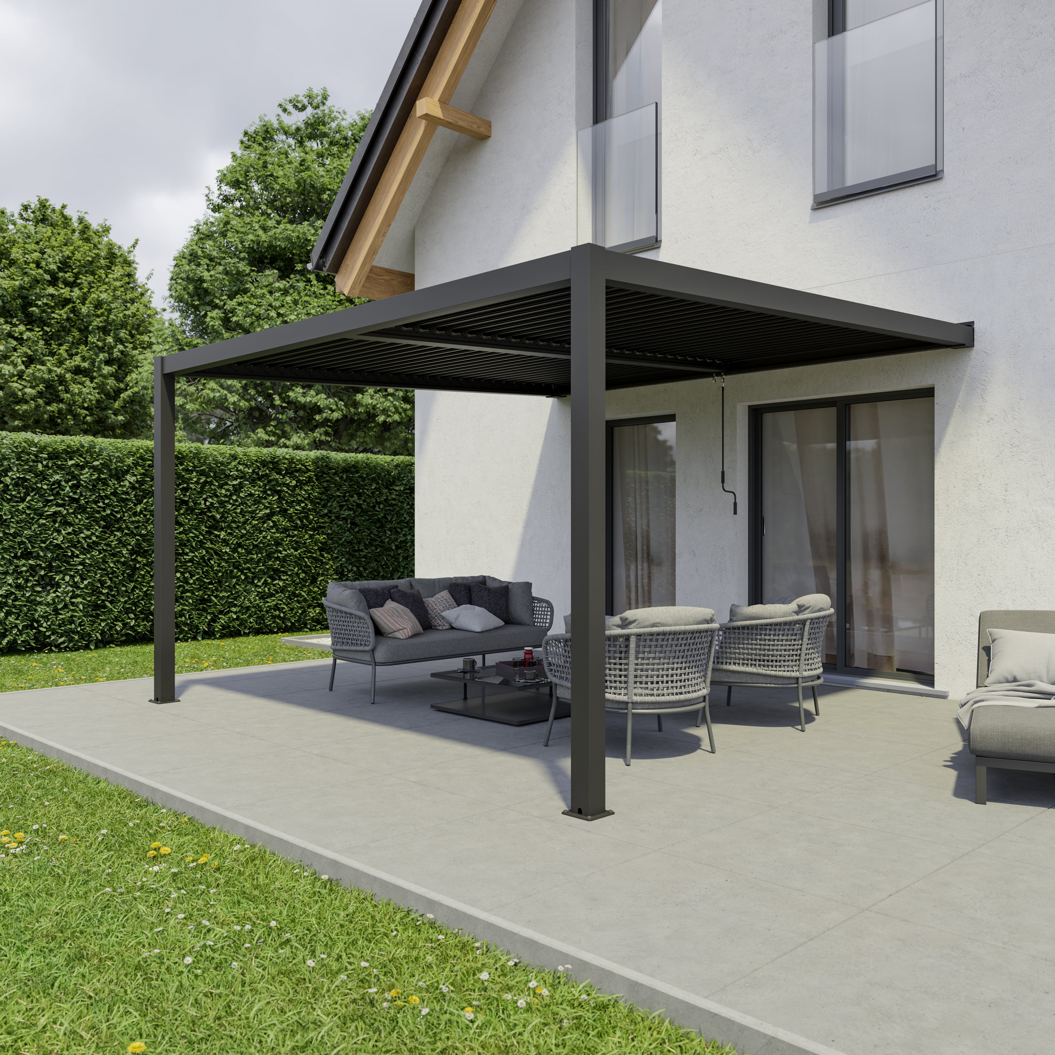 Wall-Mounted Aluminium Pergola