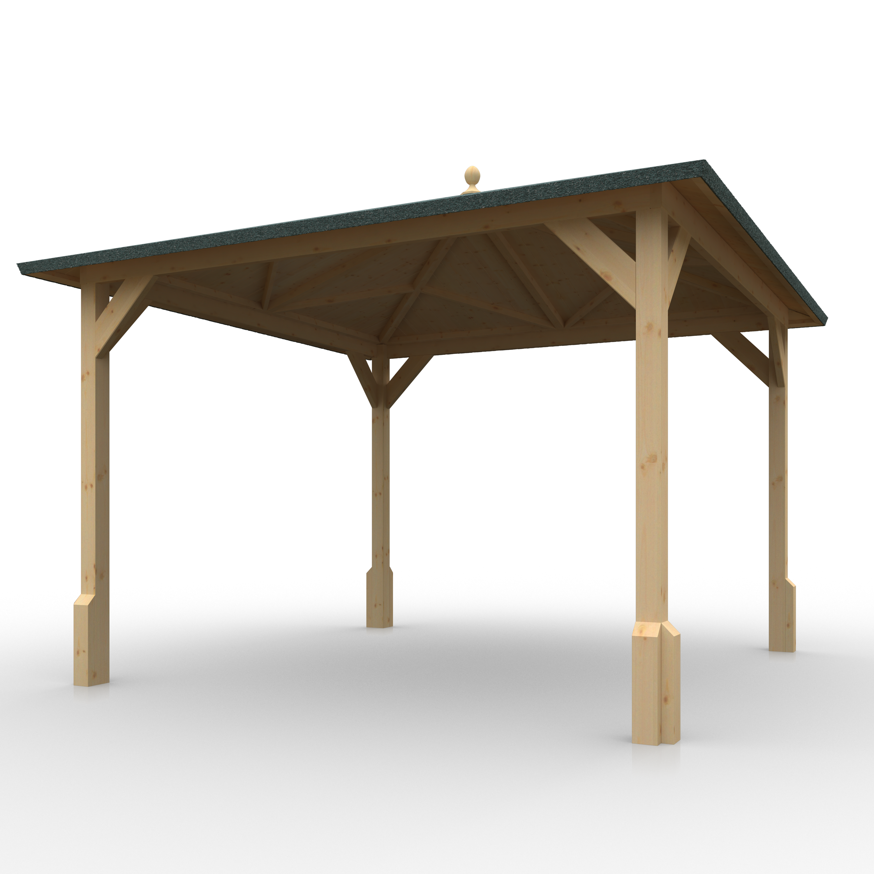 ROOFED PERGOLA 44mm Log Cabins