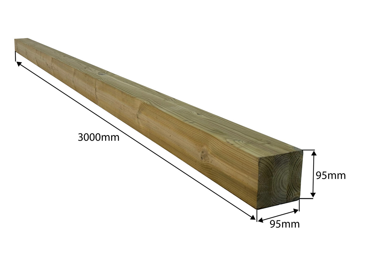 Pergola Post 94x94 Redwood 'A' Quality, Kiln Dried 12/14%, Laminated
