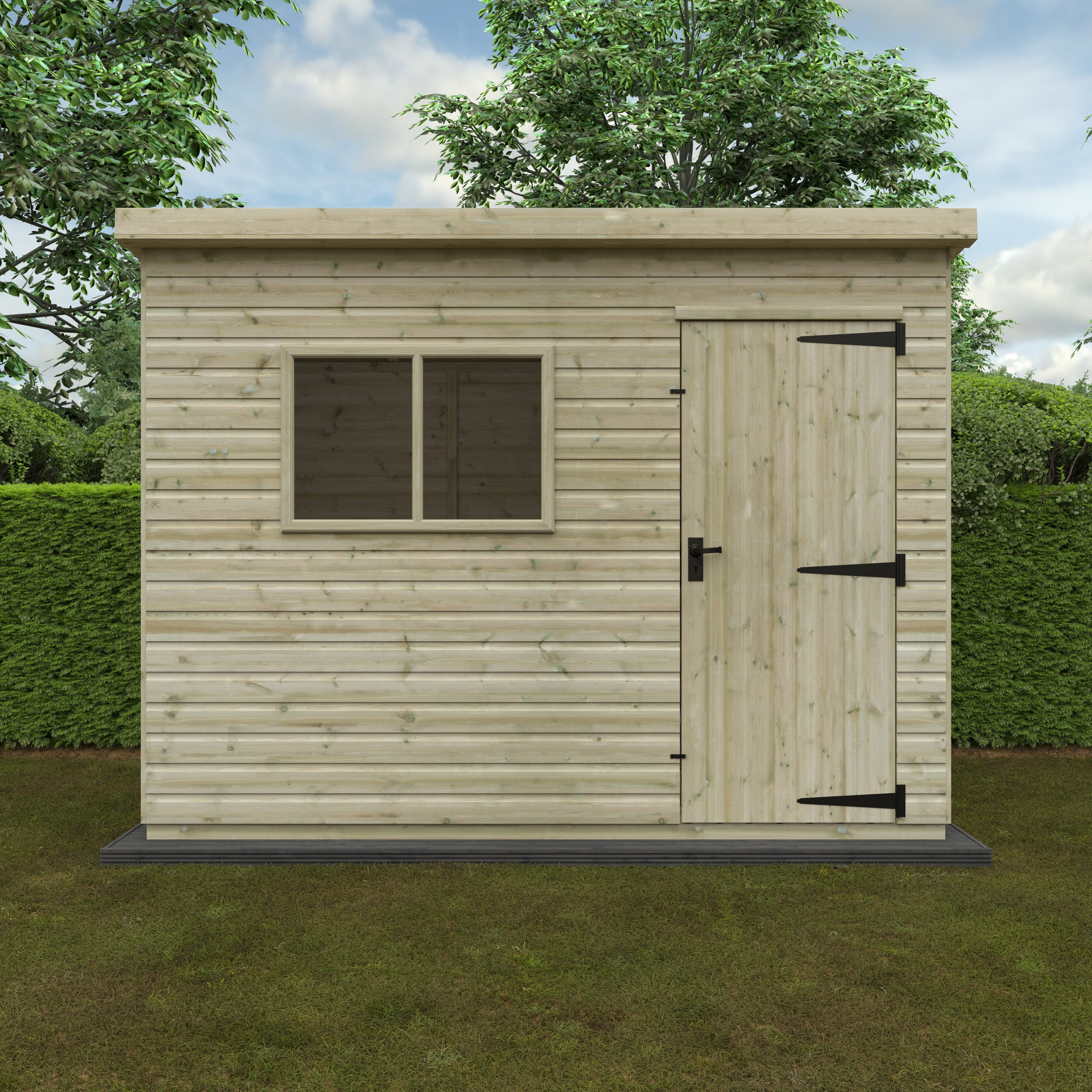 Tanalised Deluxe Pent Garden Sheds