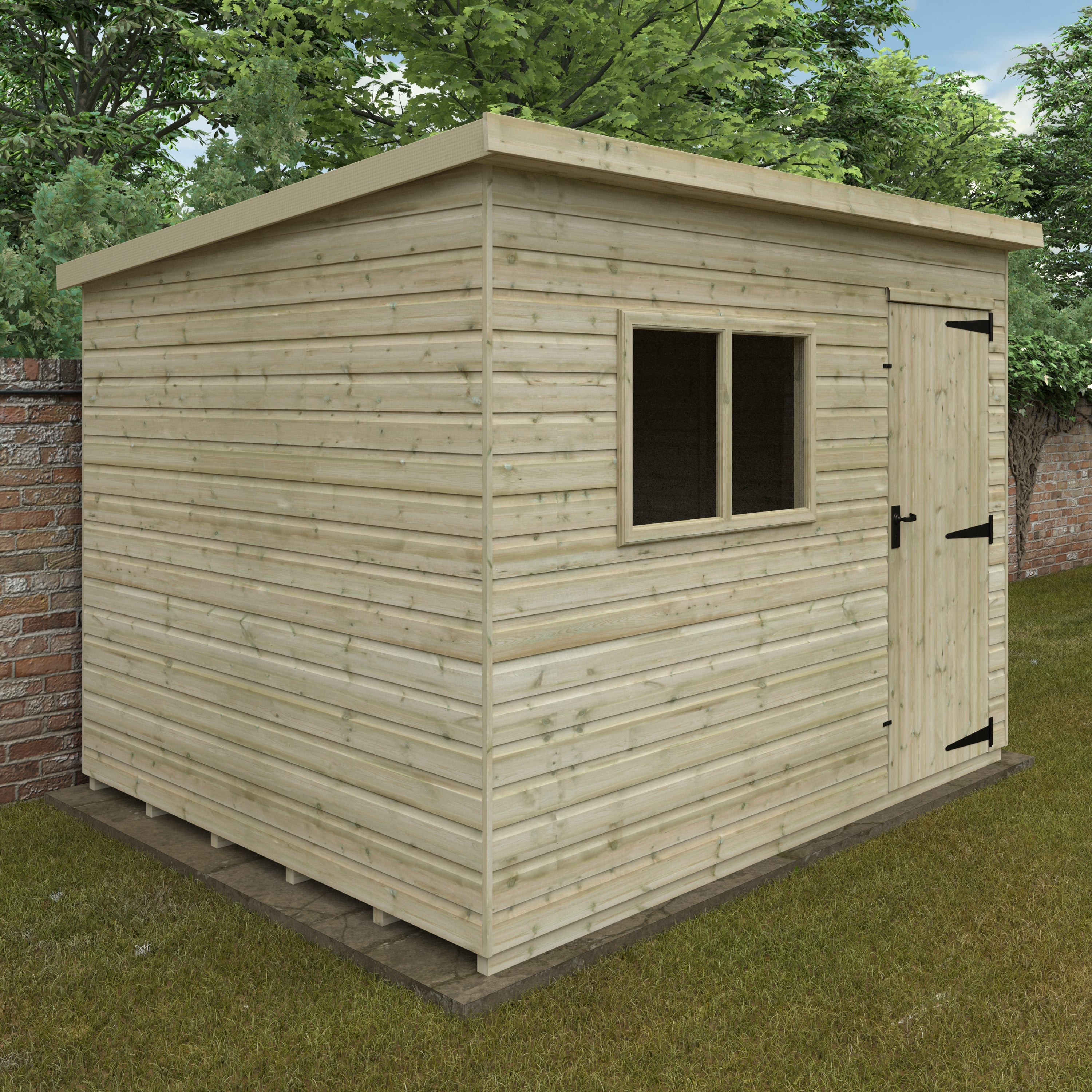 Tanalised Deluxe Pent Garden Sheds