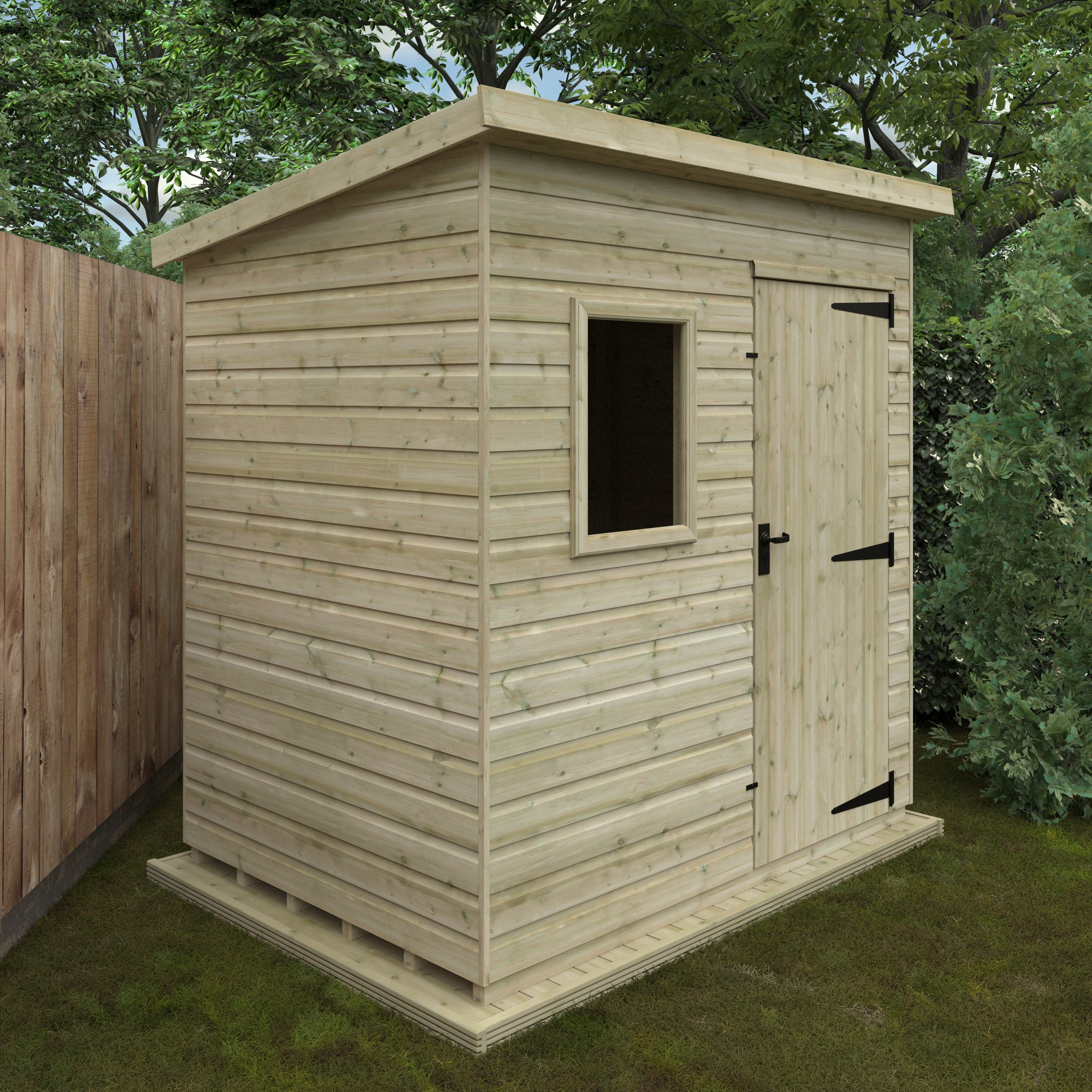 Tanalised Deluxe Pent Garden Sheds