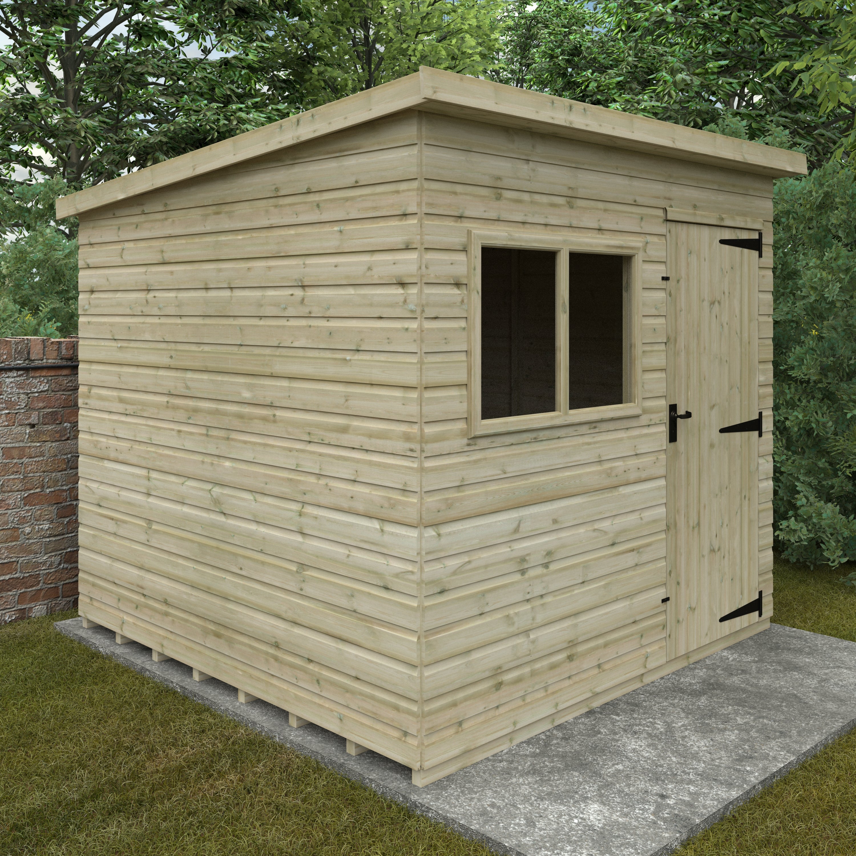 Tanalised Deluxe Pent Garden Sheds