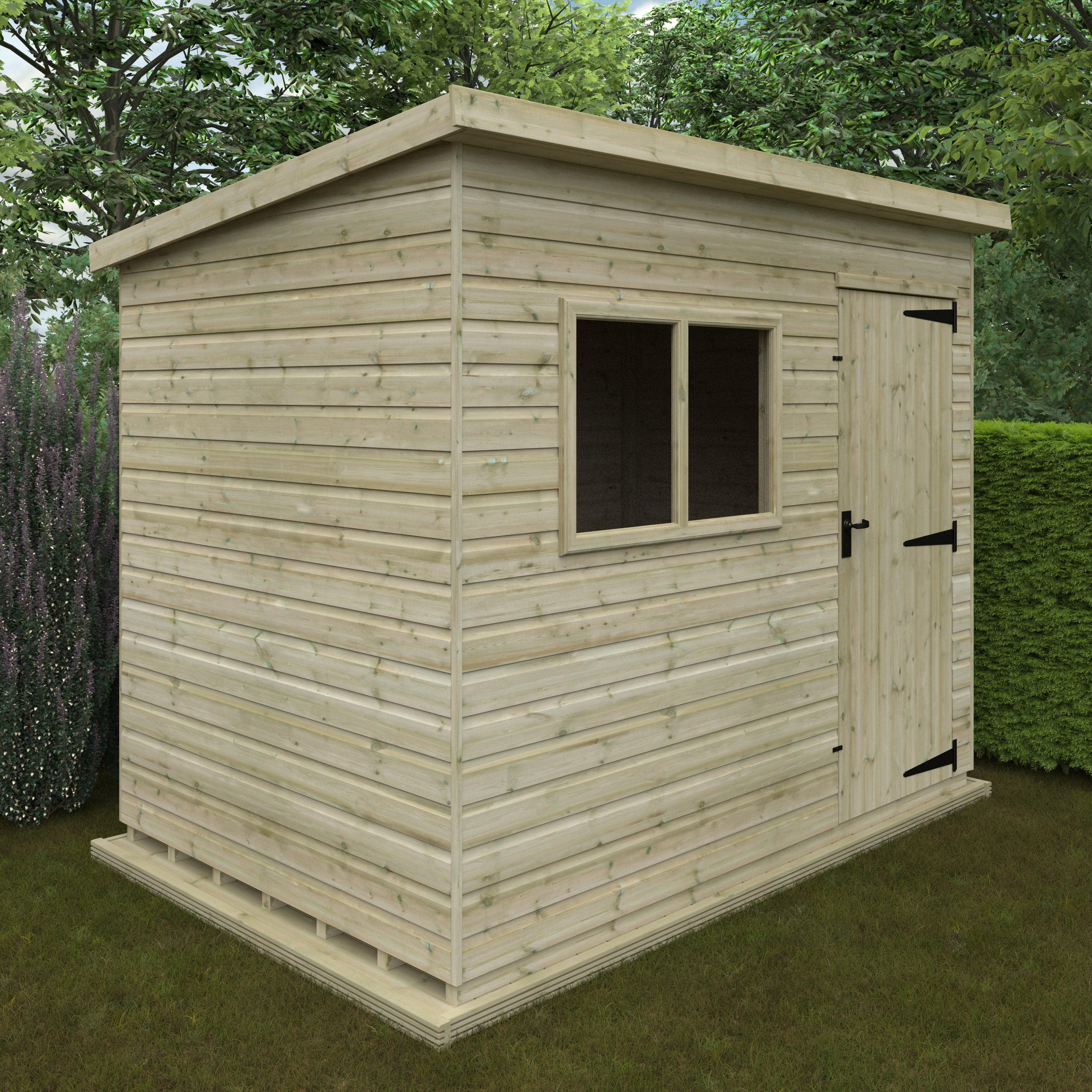 Tanalised Deluxe Pent Garden Sheds