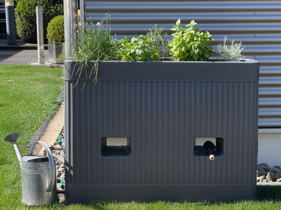 Rain Herb Bed – Slimline Water Butt with Integrated Raised Planter