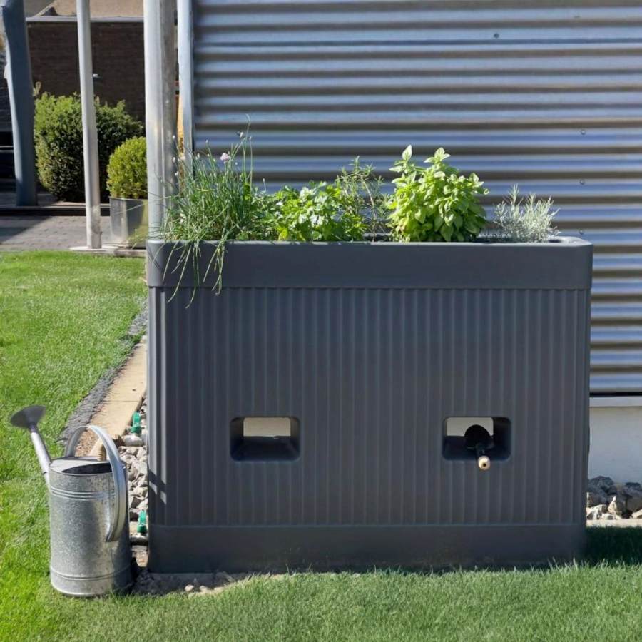 Rain Herb Bed – Slimline Water Butt with Integrated Raised Planter