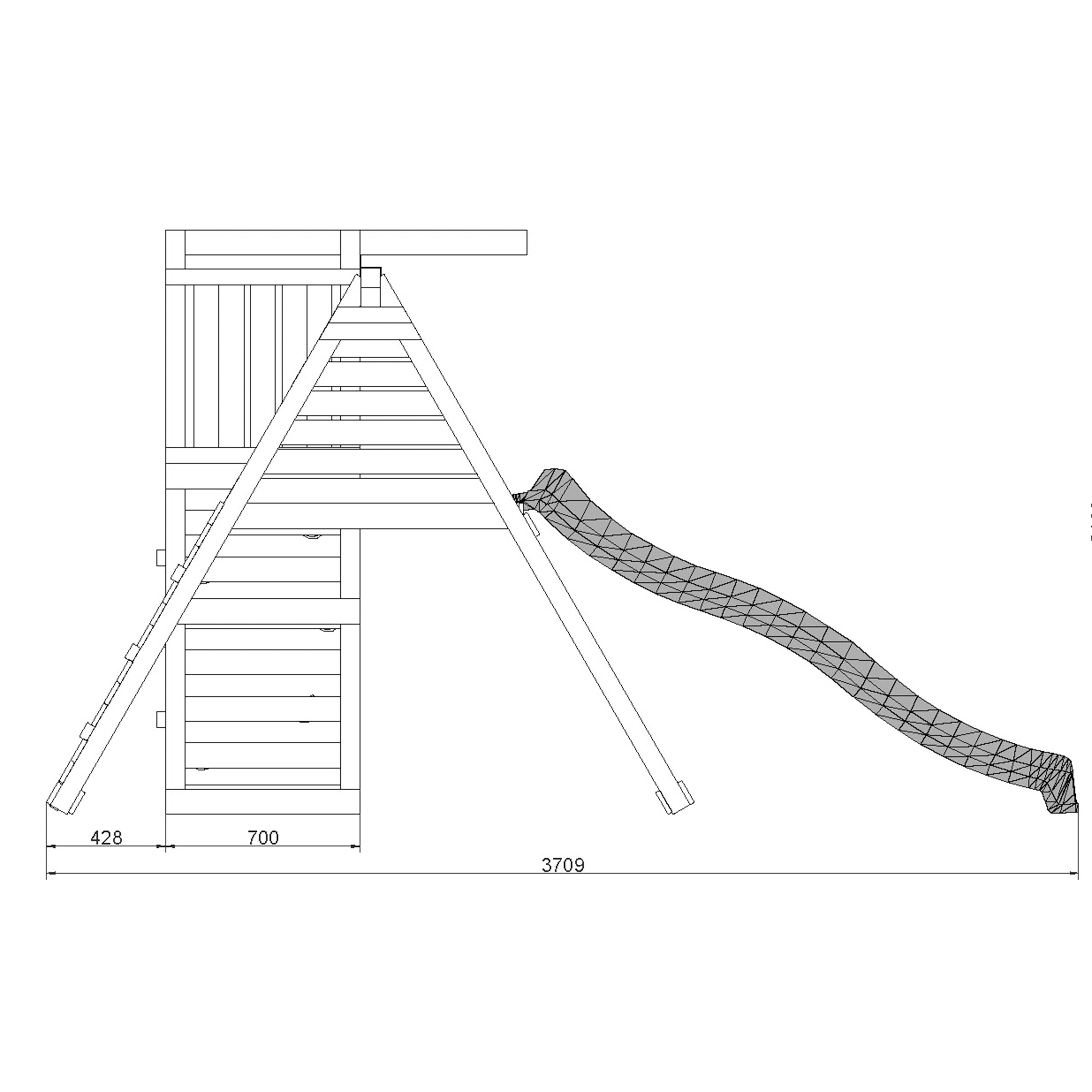 Climber Premium Wooden Play Tower | Outdoor Kids Climbing Frame