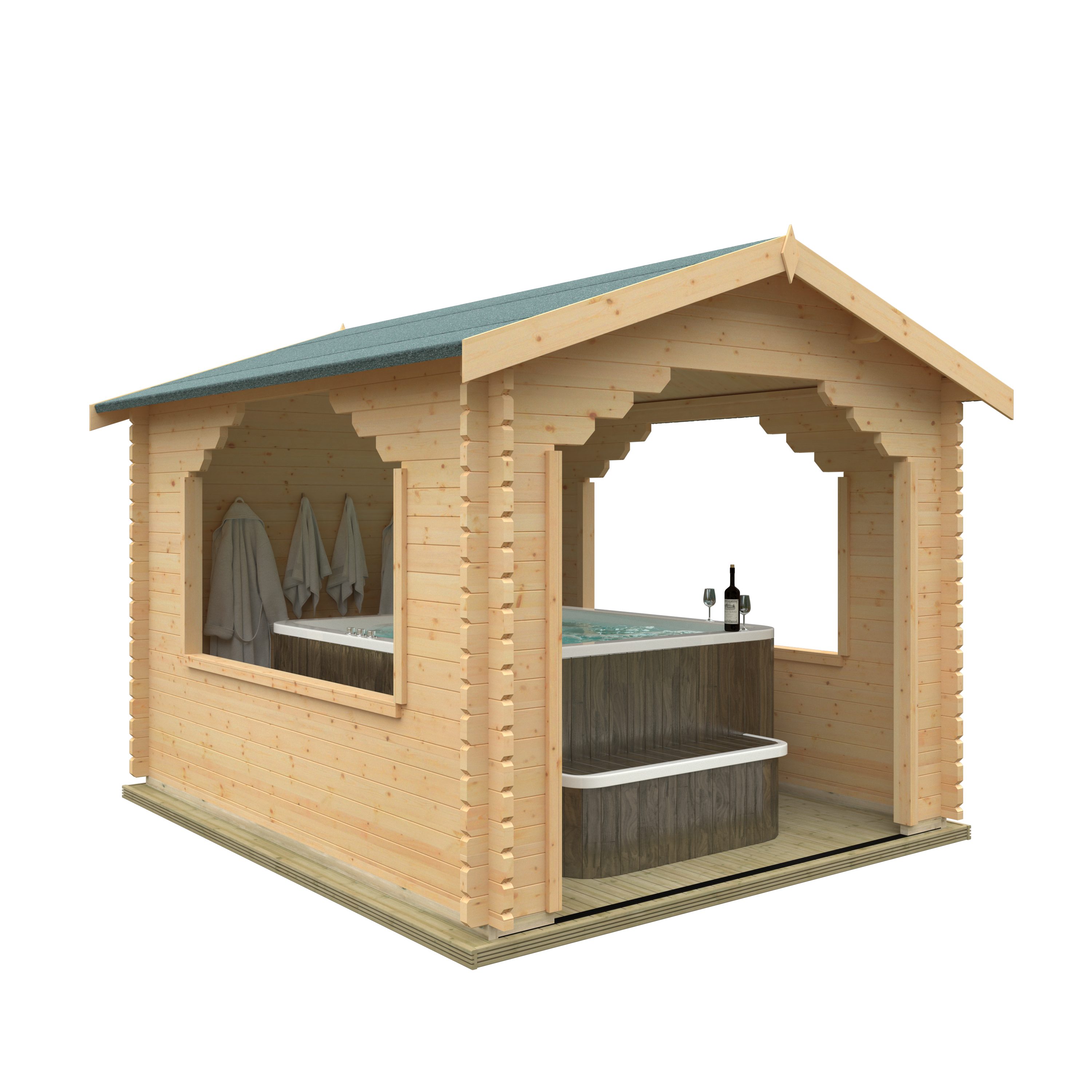 THE STOWE 44mm Log Cabins