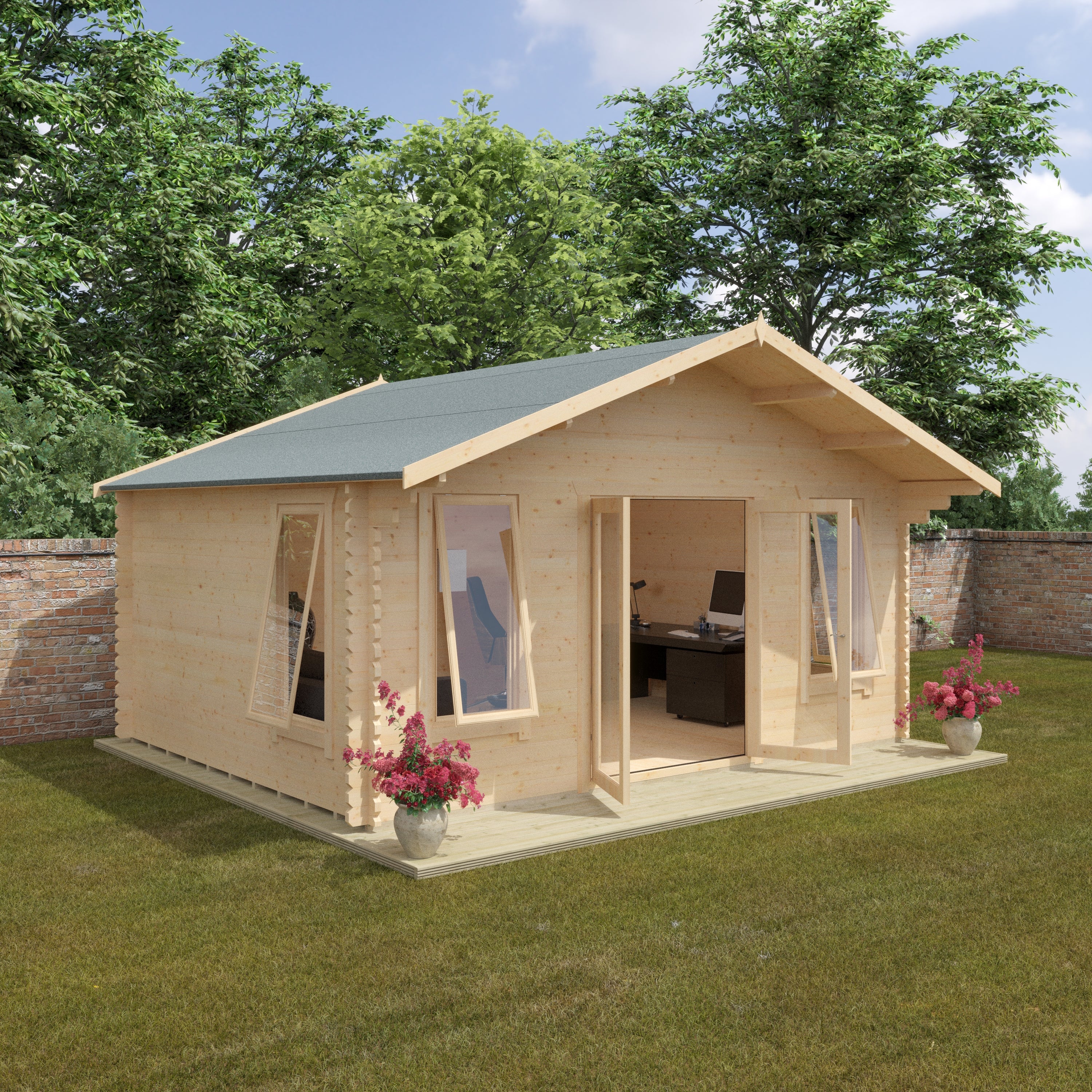 THE SUTTON 44mm Log Cabins