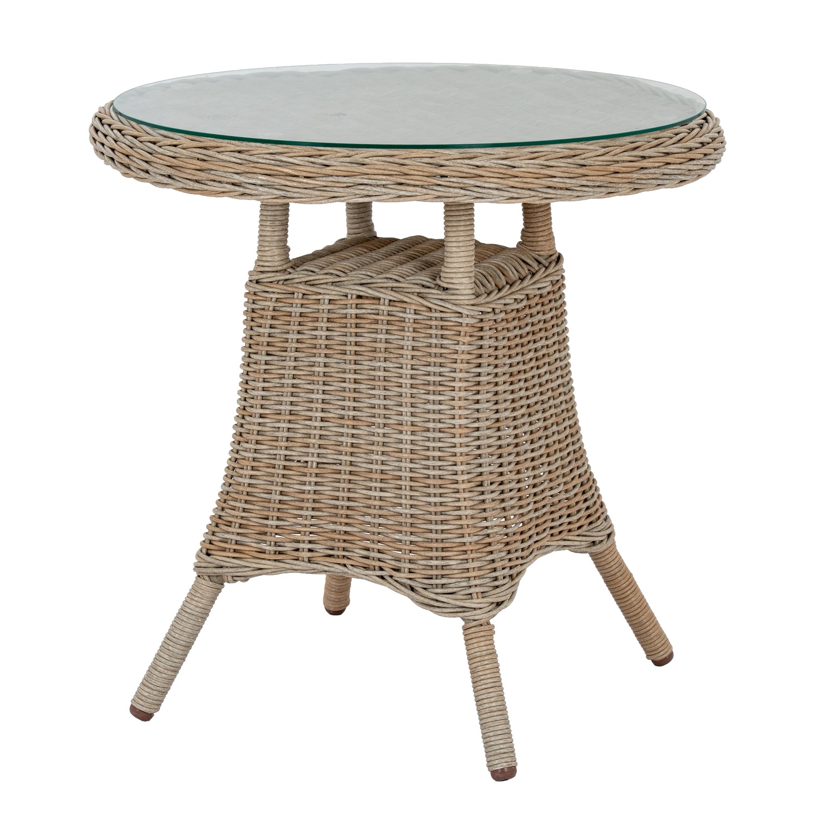Amalfi Collection Outdoor Bistro Table with Wood Top
