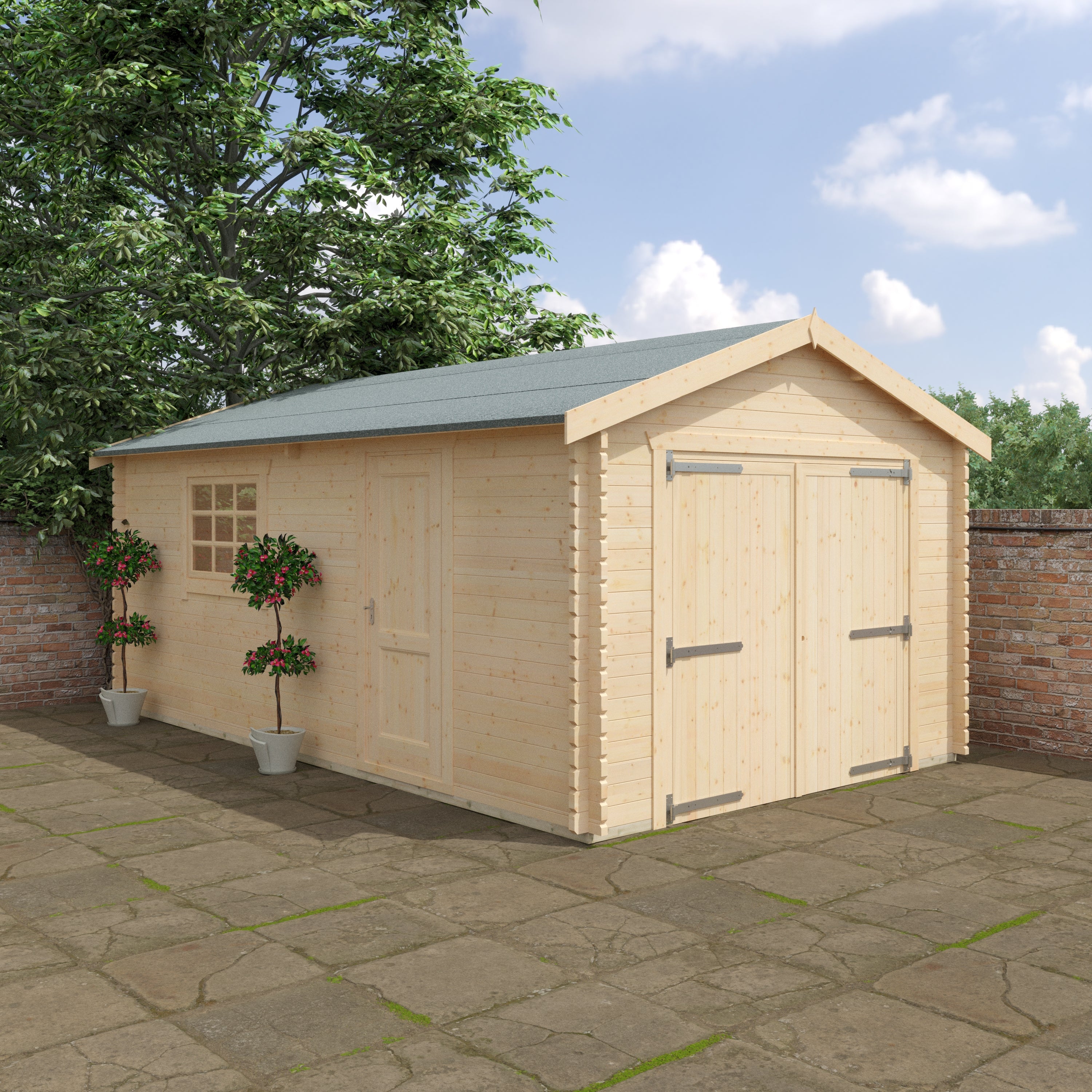 THE WARWICK GARAGE 44mm Log Cabin